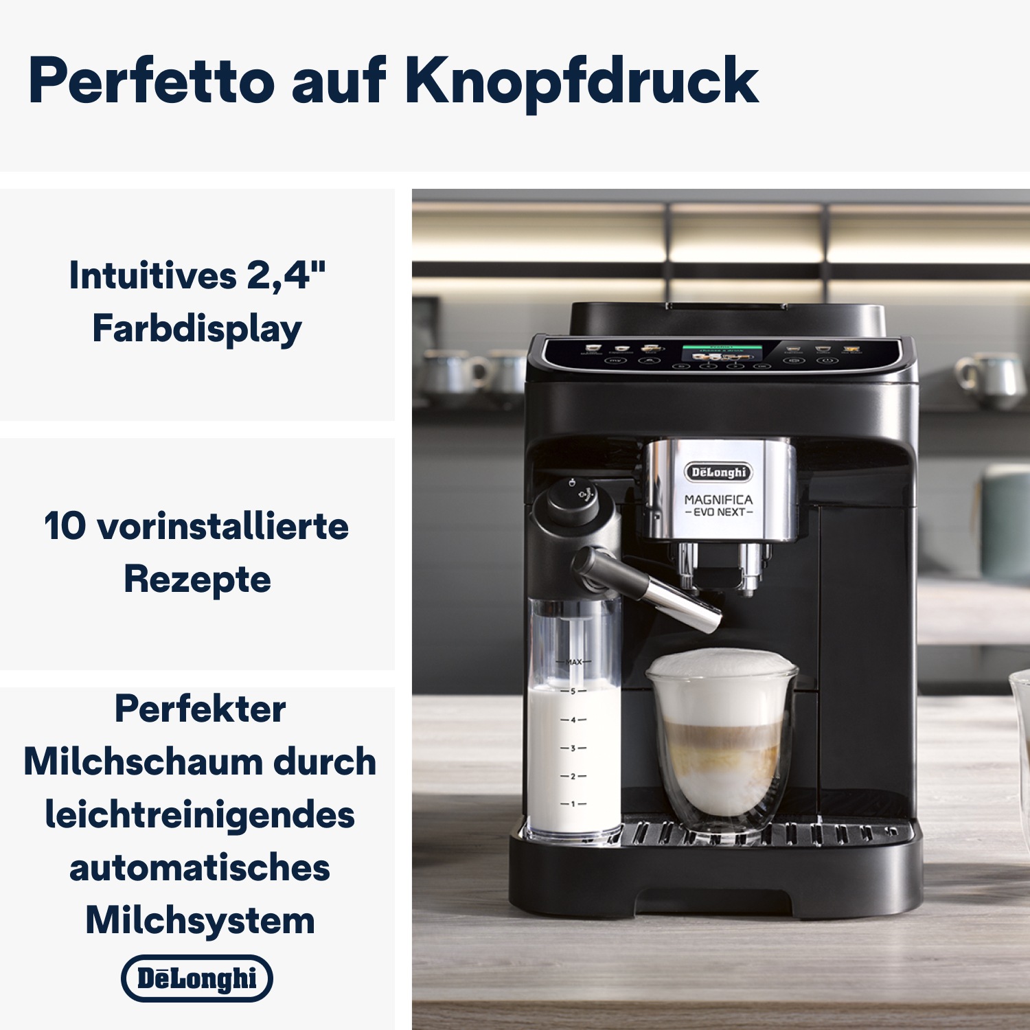 DeLonghi Kaffeevollautomat "Magnifica Evo Next ECAM310.60.GB" MyLatteFunkti günstig online kaufen