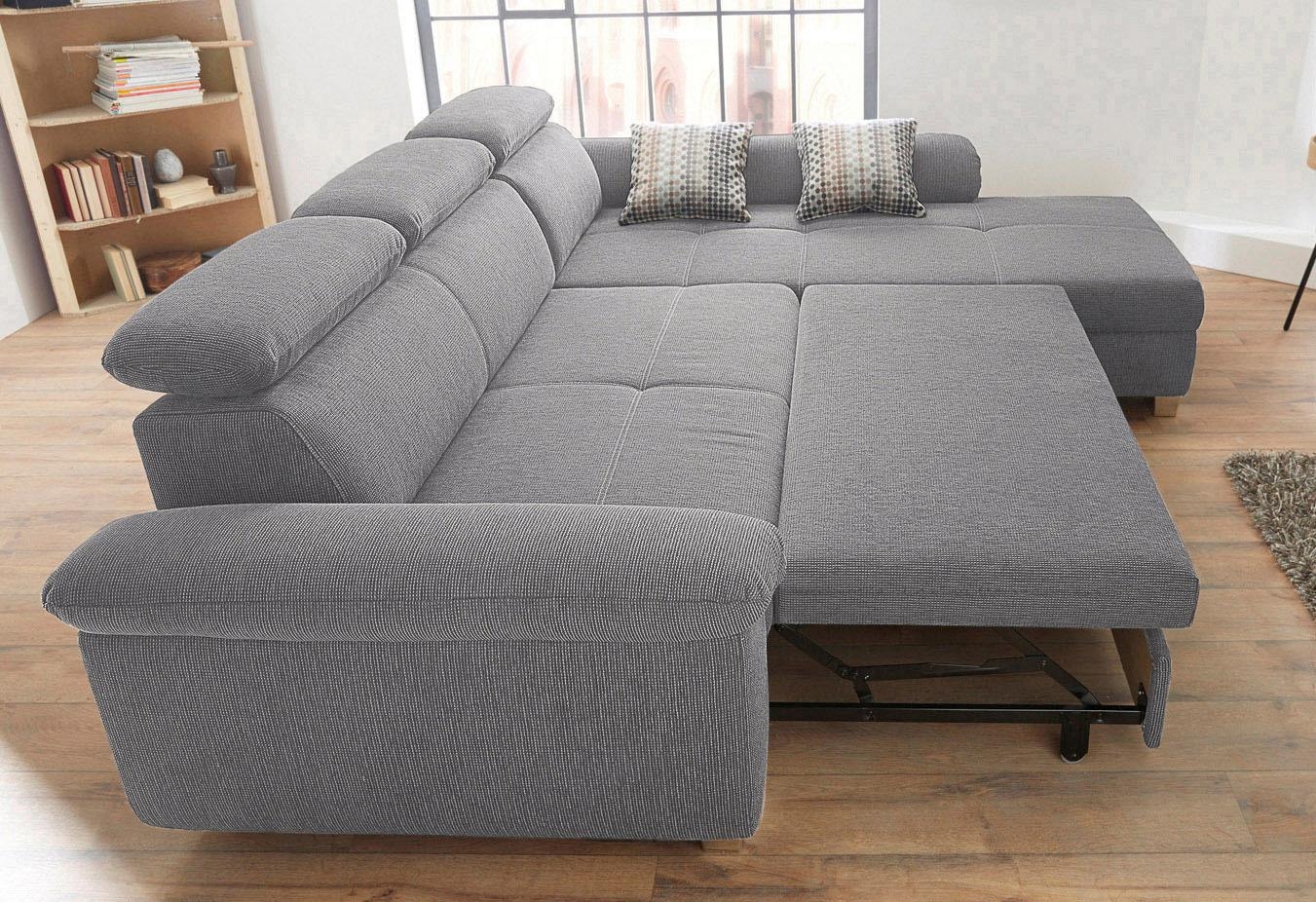 Jockenhöfer Gruppe Ecksofa »Landshut L-Form«, inklusive Bettfunktion, Kopf- bzw. Rückenteilverstellung