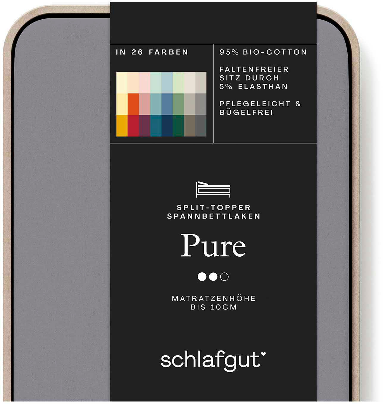 Schlafgut Spannbettlaken »Pure Split-Topper«, MADE IN GREEN by OEKO-TEX®