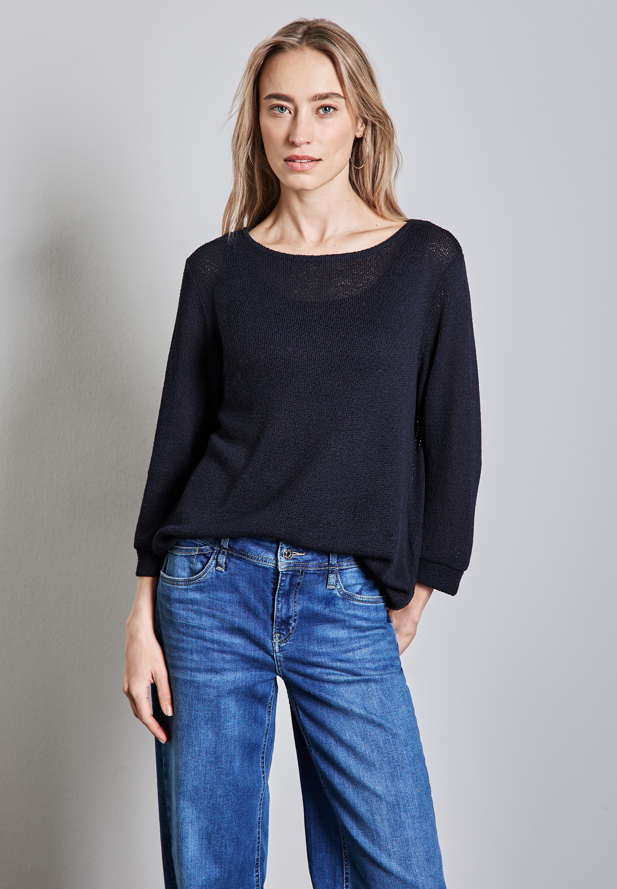 STREET ONE Langarmshirt, mit 3/4 Ärmeln günstig online kaufen
