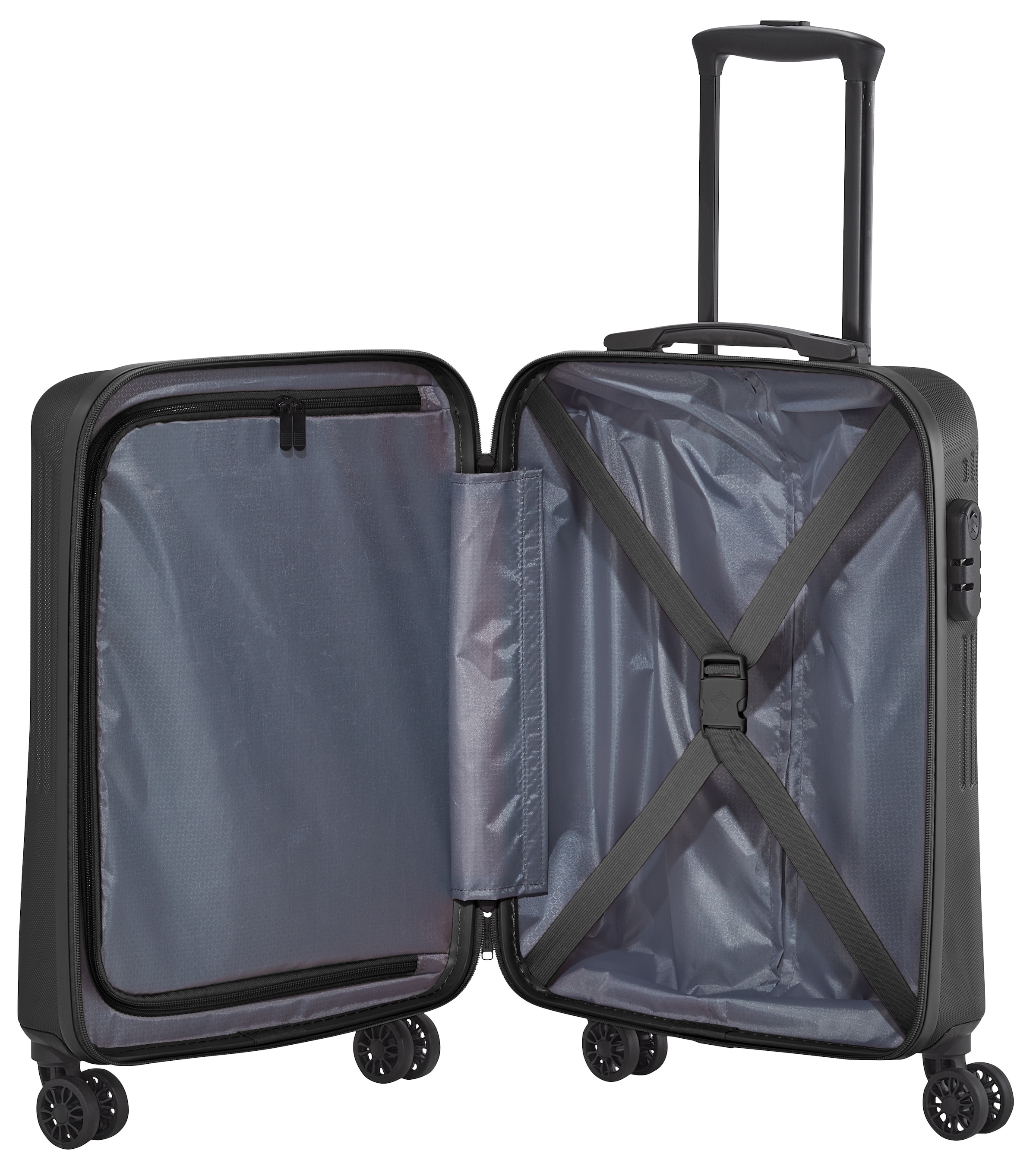 travelite Trolleyset »BALI 4w L/M/S«, (Set, 3 tlg., Hartschalen Trolley Set), Kofferset Reisegepäck Reisekoffer Hartschallenkoffer TSA Schloss