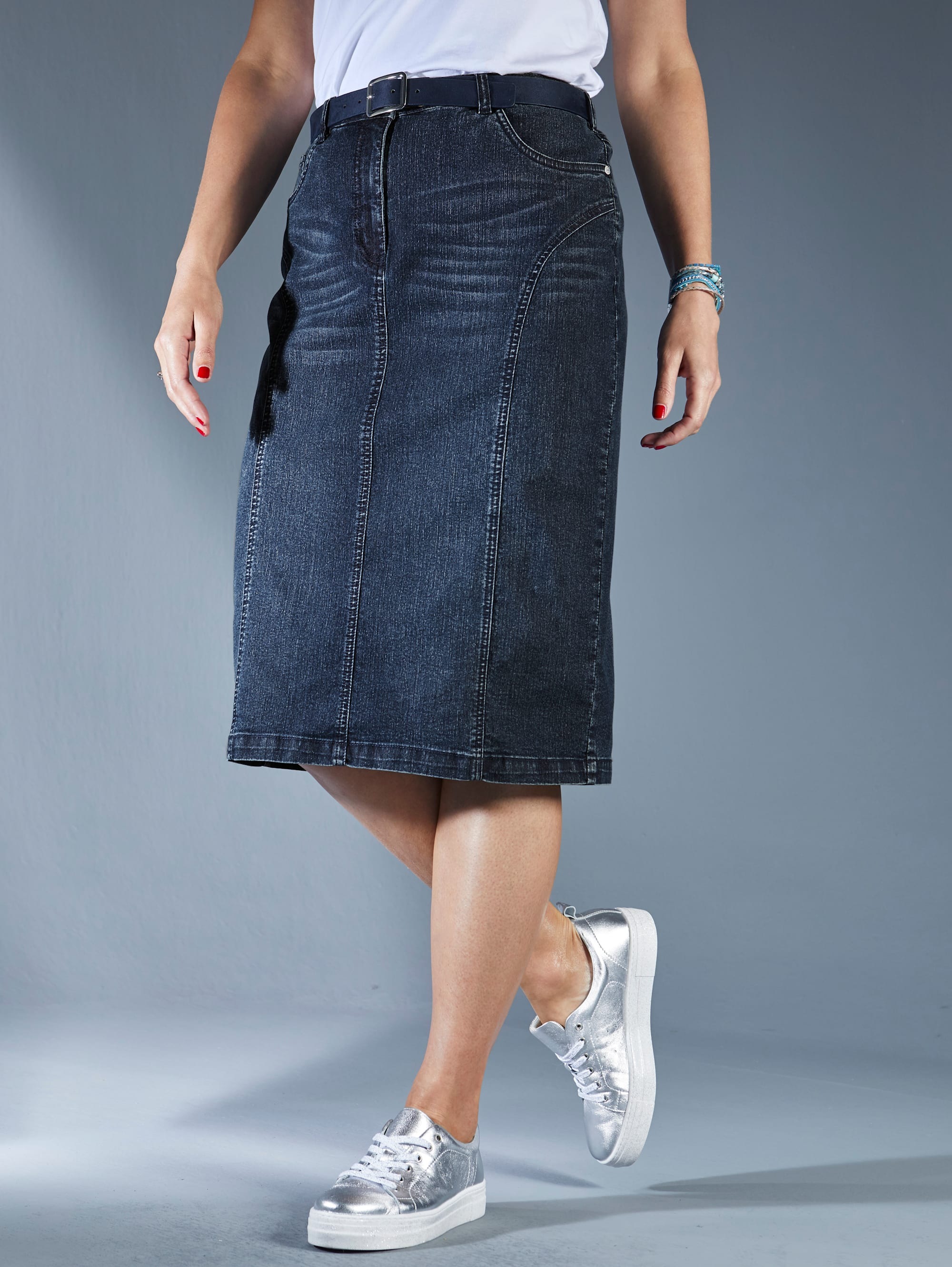 Jeansrock Knielang Bestellen Auch Auf Raten Baur