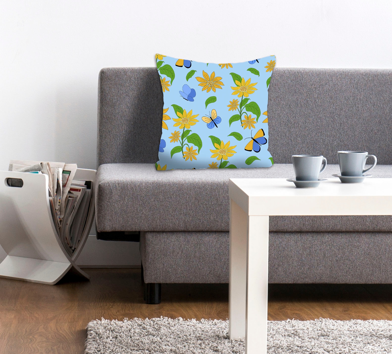 queence Dekokissen "Lova" mit Schmetterlingen und Blumen günstig online kaufen