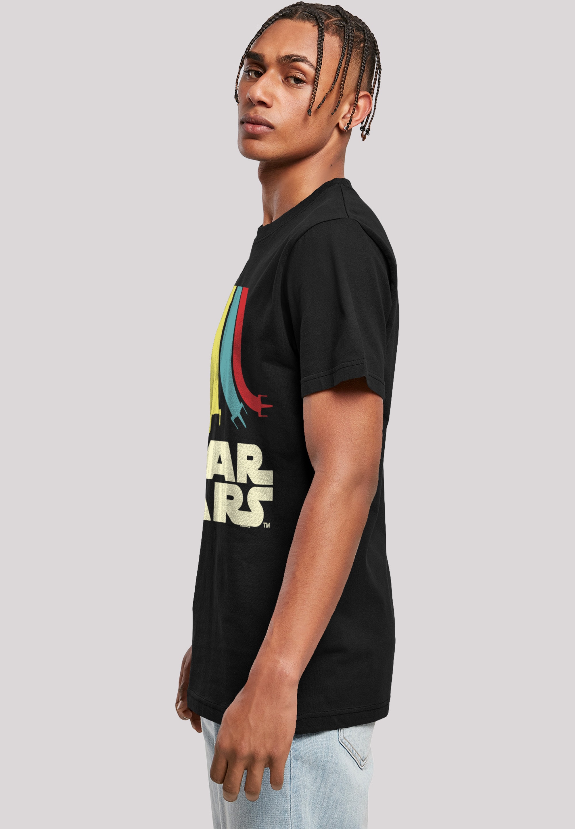 F4NT4STIC T-Shirt »Star Wars Retro Rainbow Regenbogen«, Print