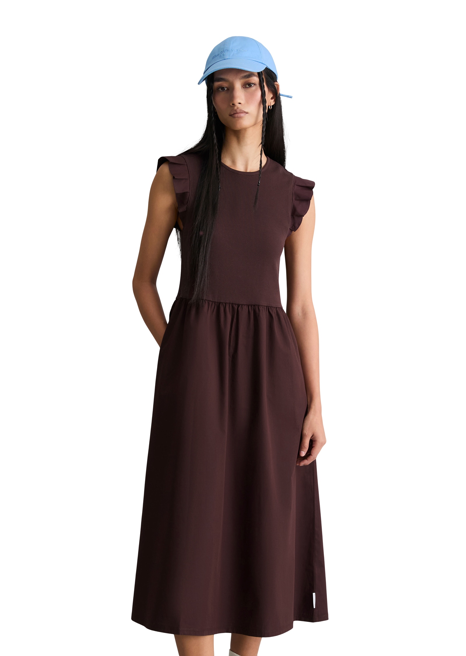 Marc O'Polo DENIM Jerseykleid »mit Baumwoll-Popelinerock«