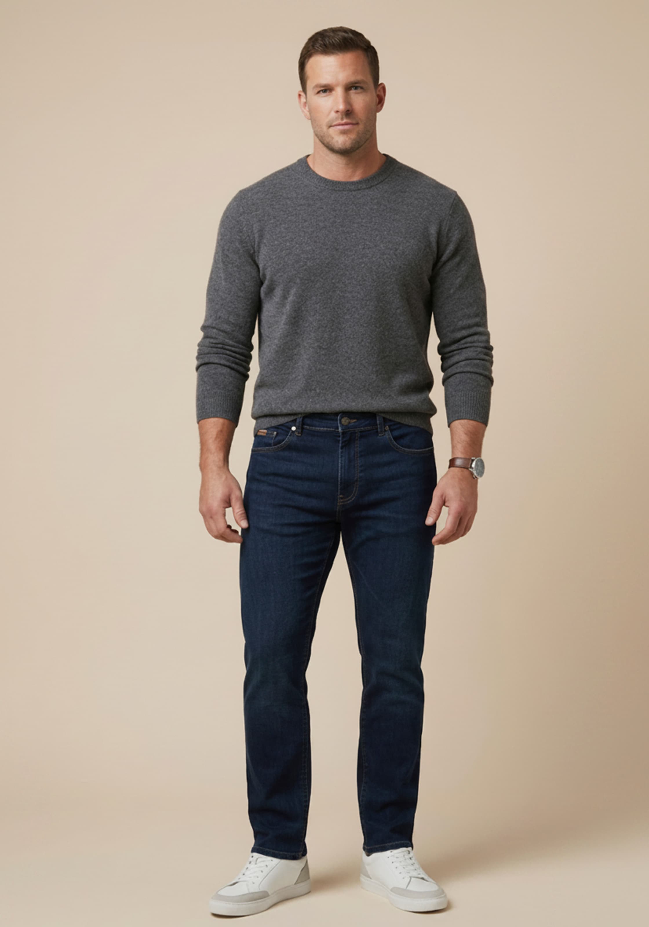 Man's World Plus Gerade Jeans »Große Größen, straight fit« Straight-Fit, gerader Beinverlauf, mit Knopf- und Reißverschluss