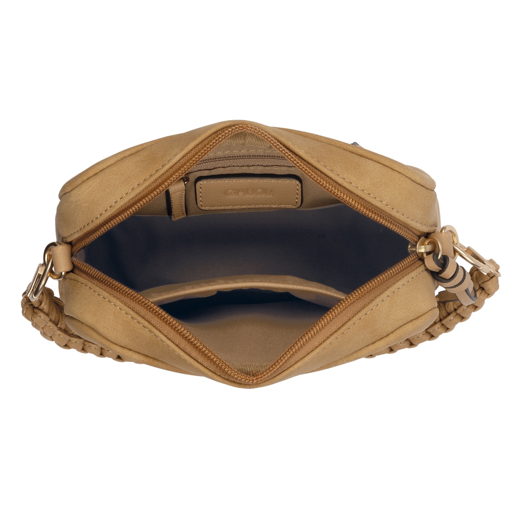 Gabor Handtasche »Belene« aus weichem Nubukimtiat mit geflochtenen Henkel & markante Ziernähte