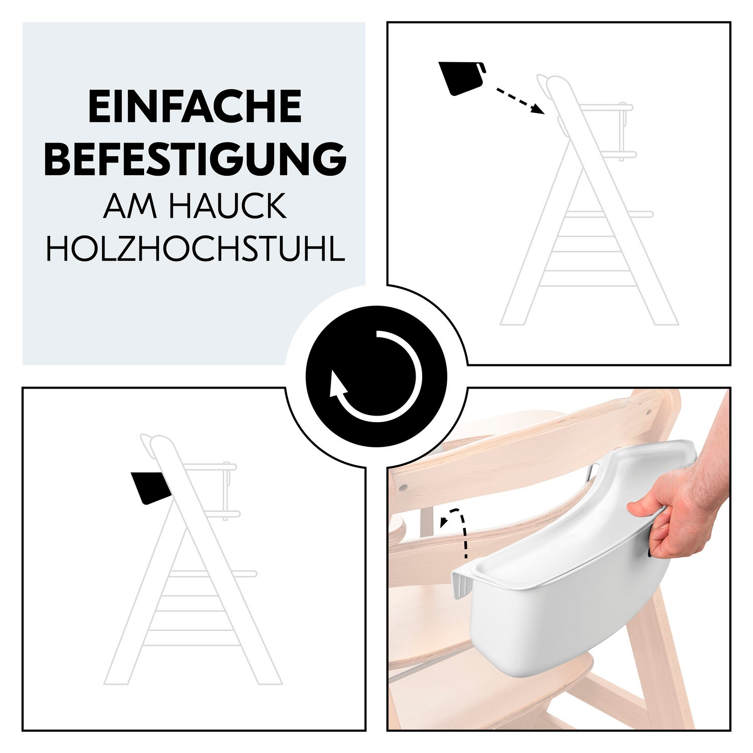 Hauck Aufbewahrungsbox »Highchair Box S, Disney Pooh White«, für Hochstühle
