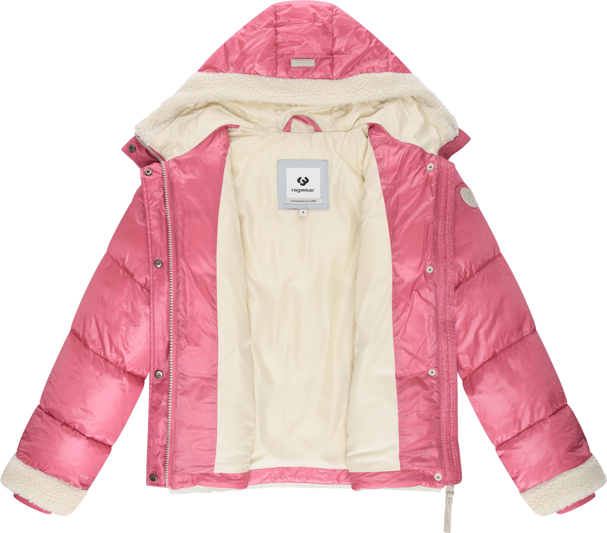 Ragwear Winterjacke »Editah Shiny YOUMODO« mit Kapuze Jacke mit Plüsch-Details und glänzender Optik