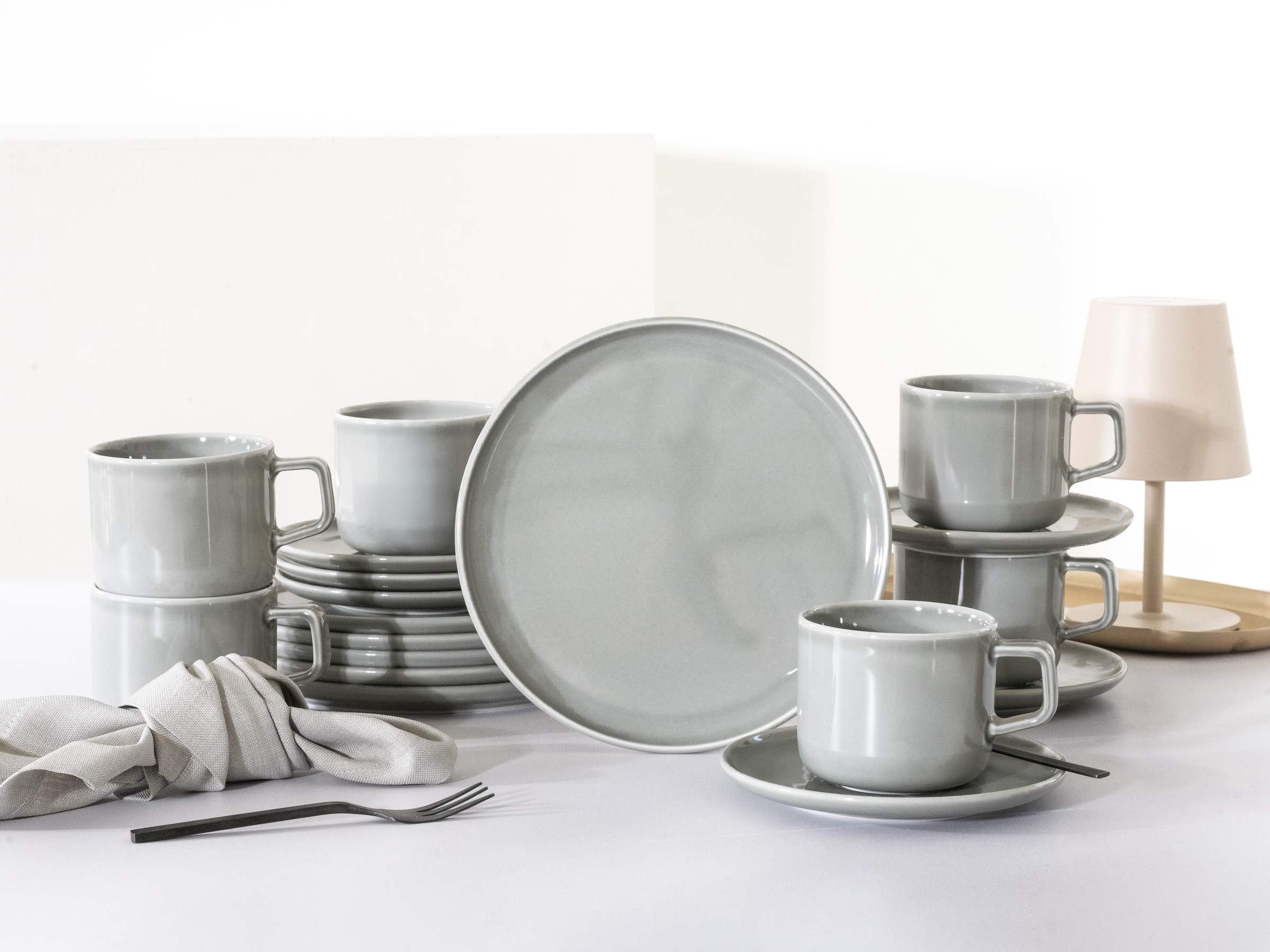 CreaTable Kaffeeservice »Chef Collection« Service, nordisches Design, 18 Teile, für 6 Personen