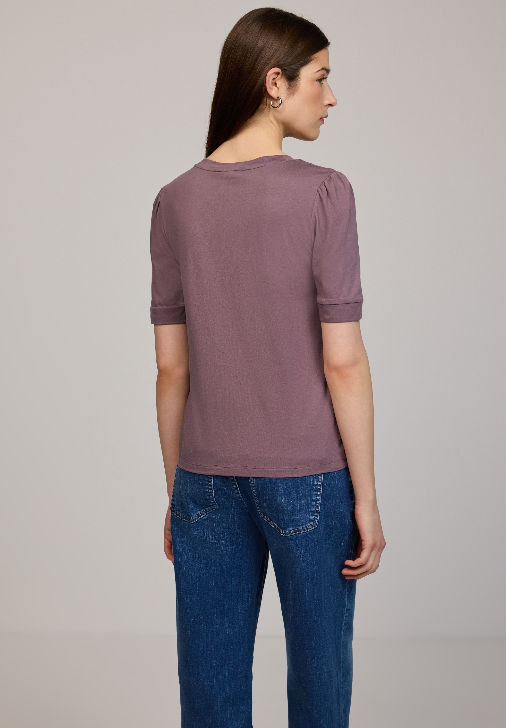 STREET ONE STUDIO Rundhalsshirt mit Rundhalsausschnitt