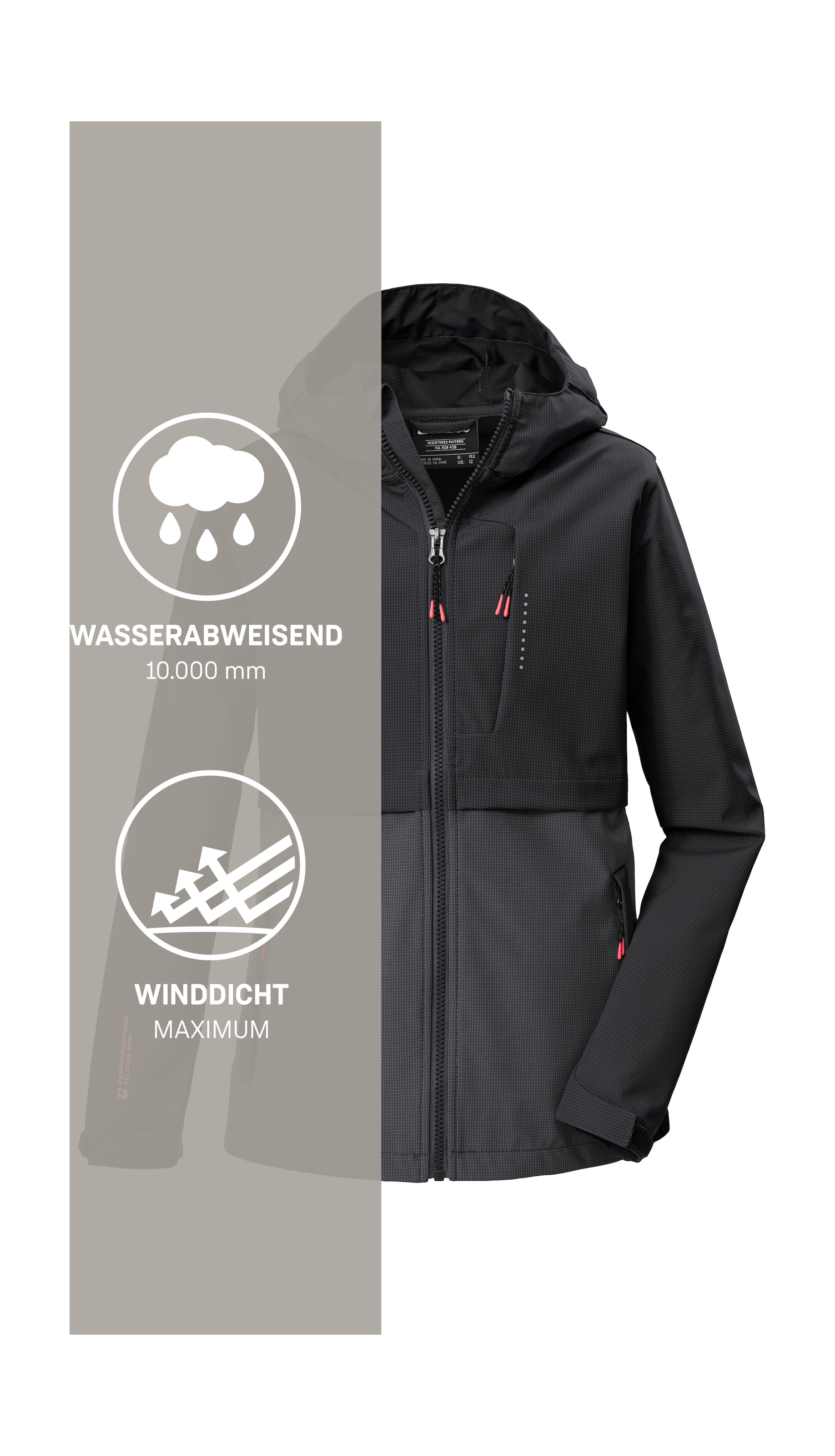 Killtec Softshelljacke »KOS 153 GRLS SFTSHLL JCKT« Winddichte, wasserabweisende Softshelljacke mit Kapuze