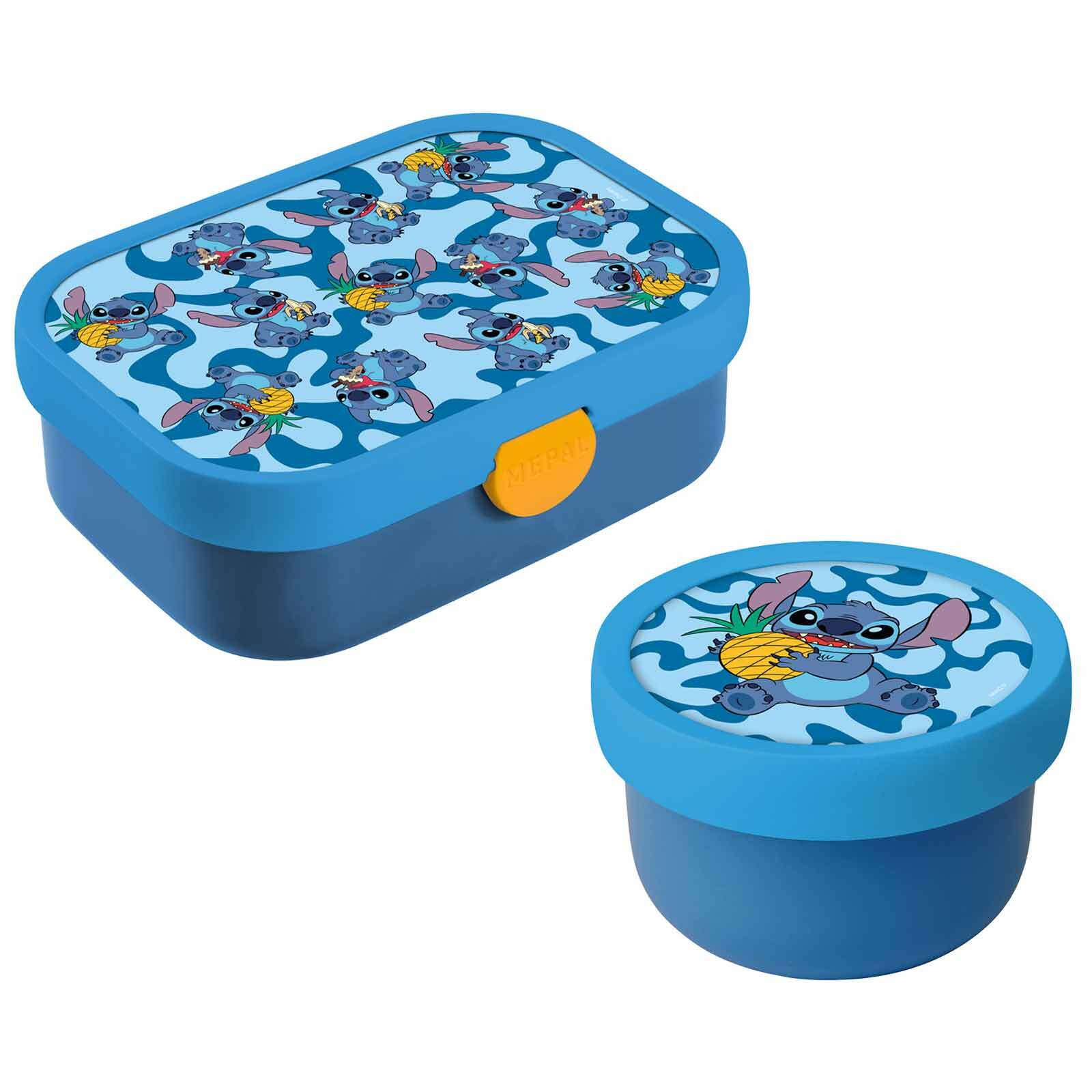 Mepal Lunchbox "Obst- und Bentobox Stitch Campus 300 & 750 ml blau-gelb"
