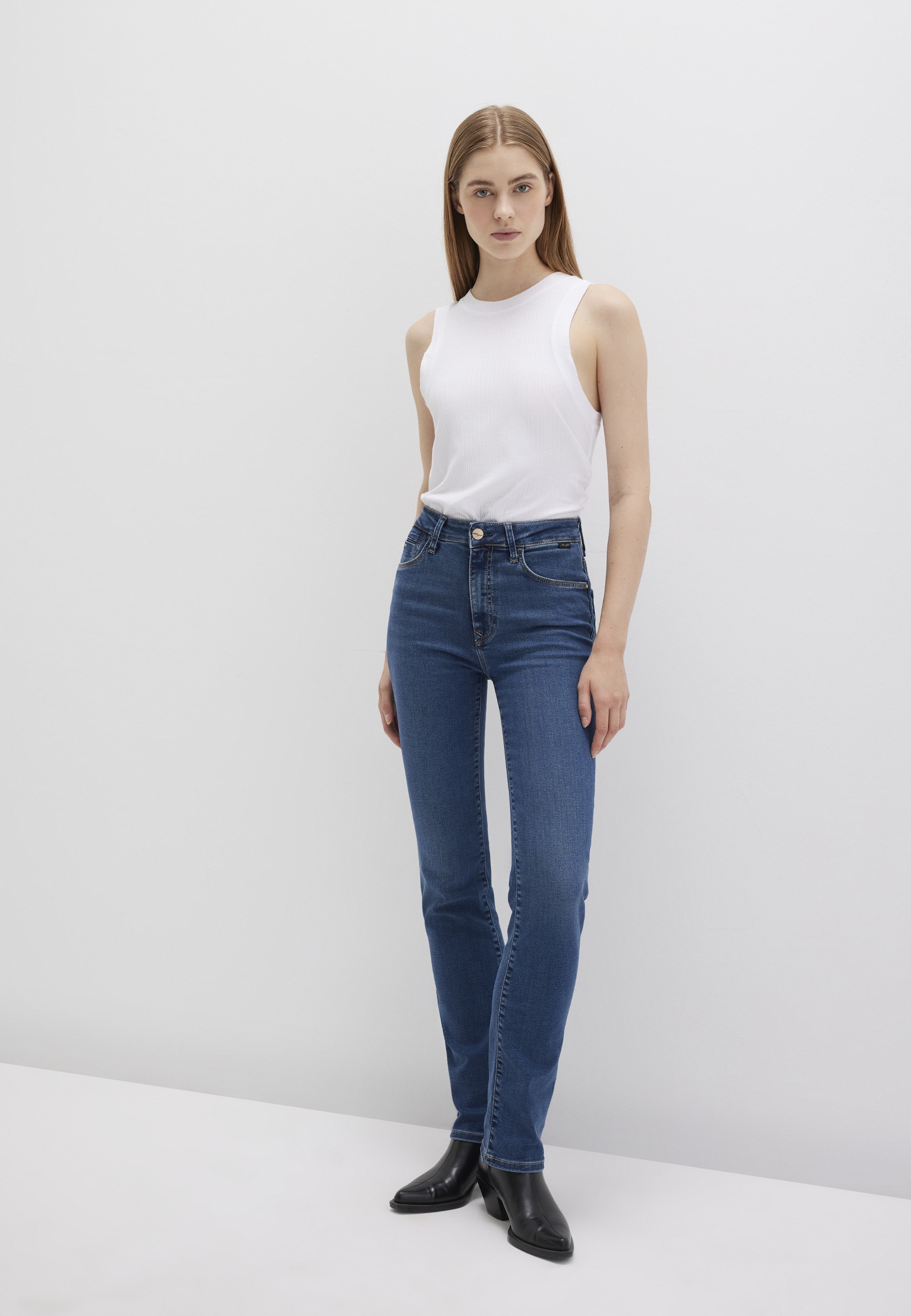 Mavi Straight-Jeans »KENDRA«, gerde Form