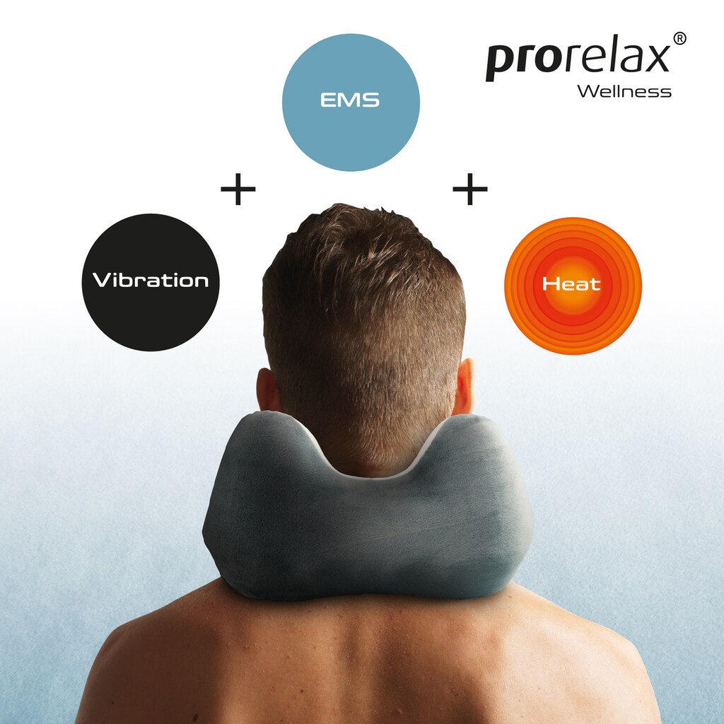 prorelax EMS-Gerät »EMS Massagekissen TRIO mit Wärmefunktion grau«, (3 tlg., 1 Massagekissen, 1 Elektrodenset, 1 USB-Kabel)