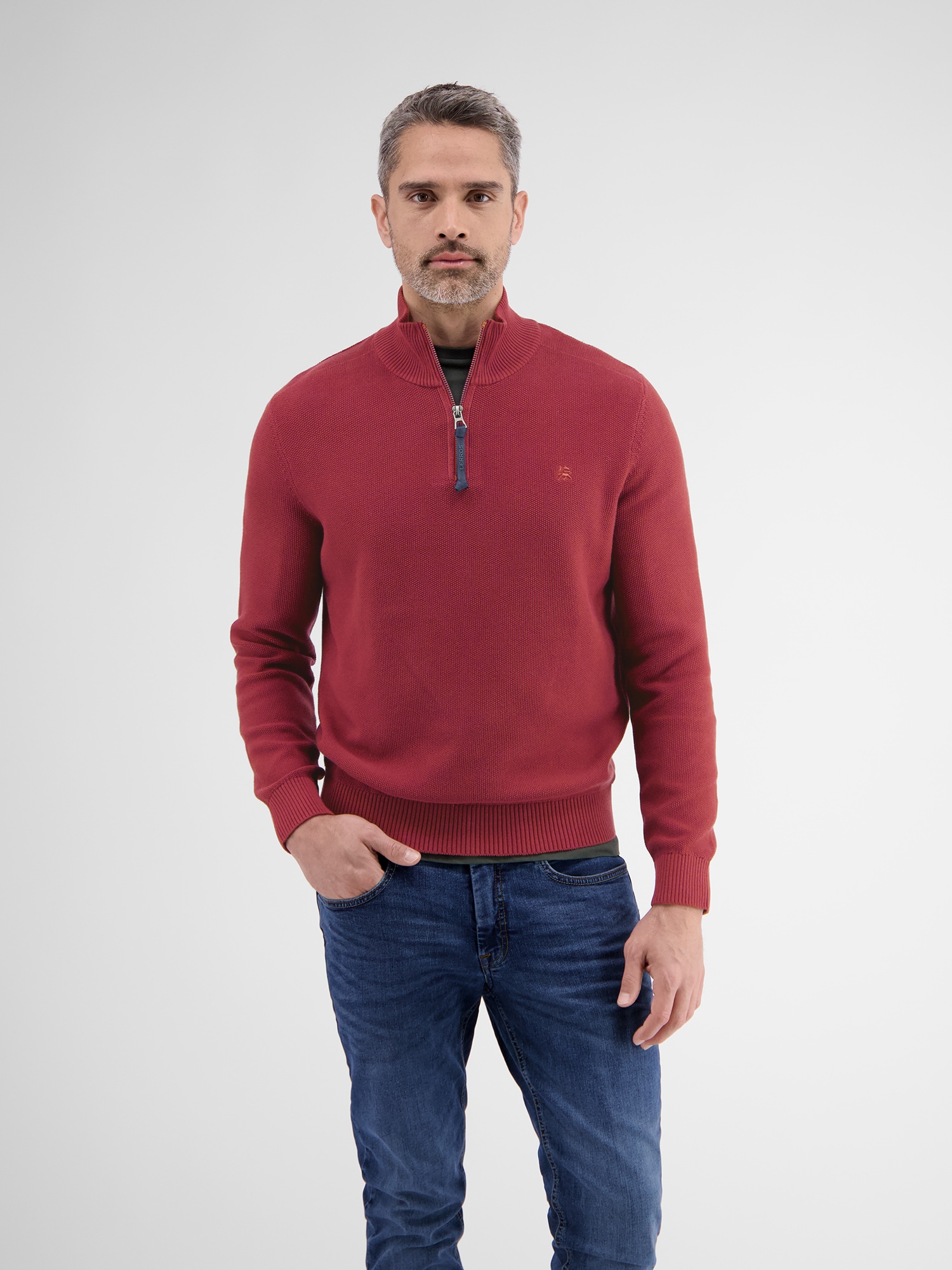 LERROS Strickpullover mit Frontlogo-Prägung günstig online kaufen