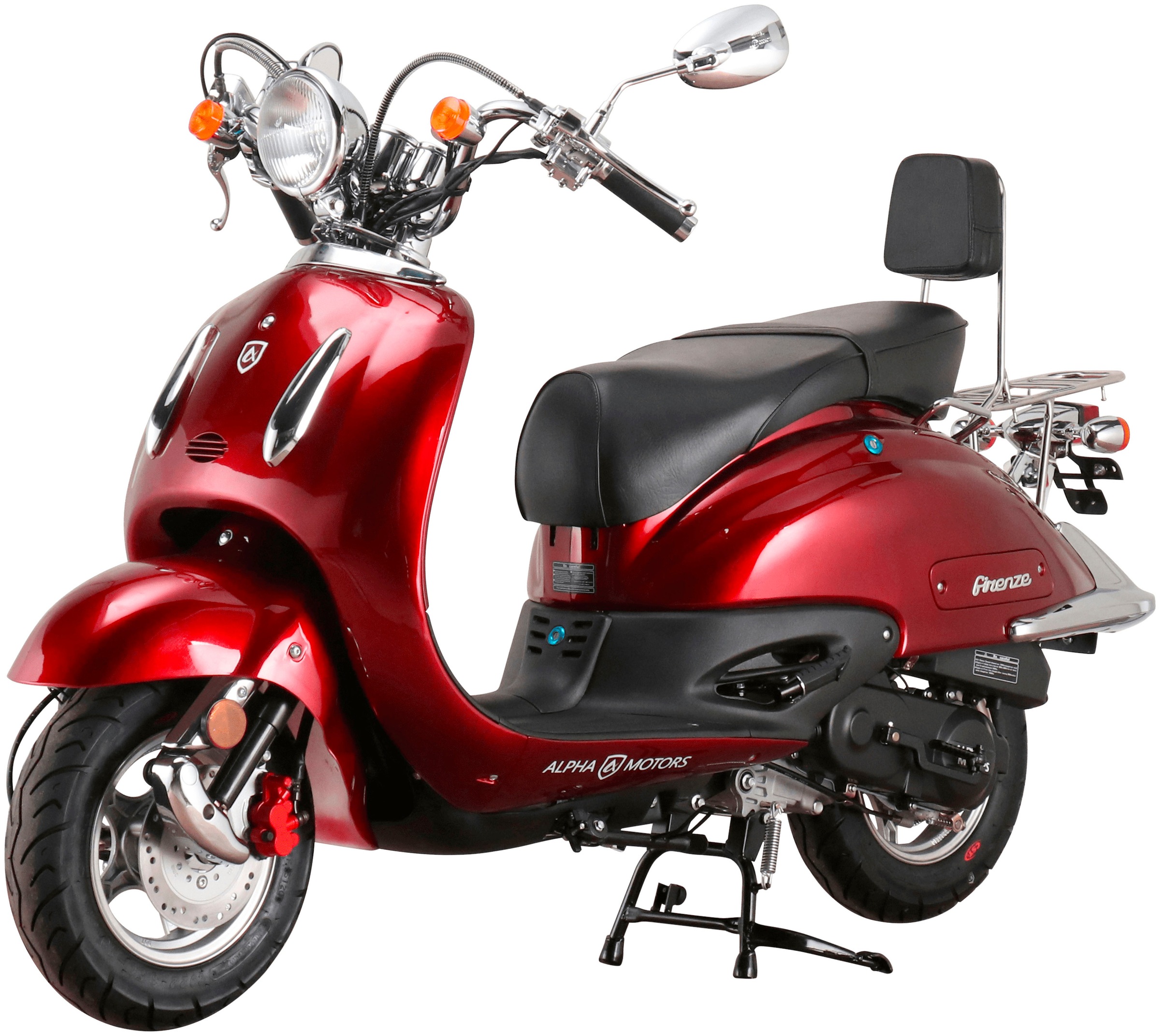 Alpha Motors Motorroller Retro Firenze 125 ccm 85 km/h EURO 5+ weinrot