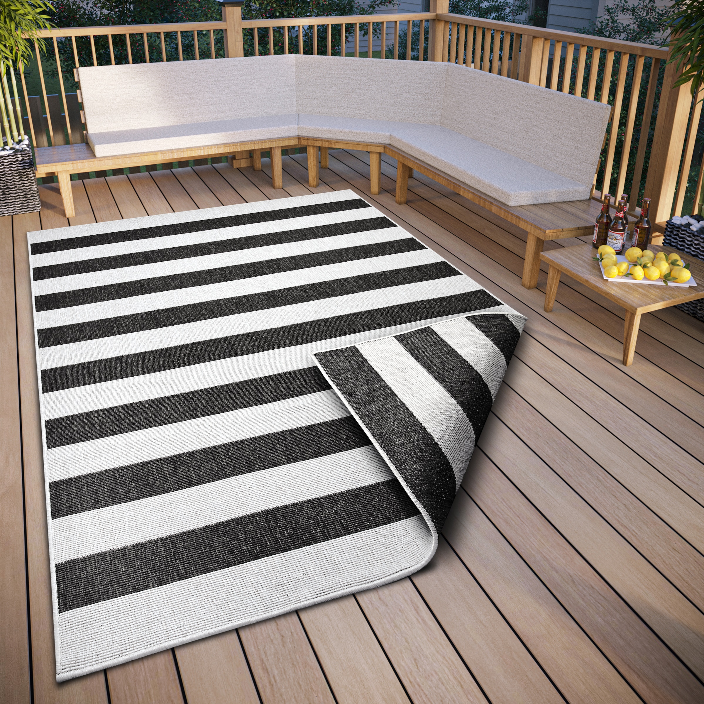 OTTO home Outdoorteppich "Alan Wendeteppich" rechteckig 5 mm Höhe beidseiti günstig online kaufen