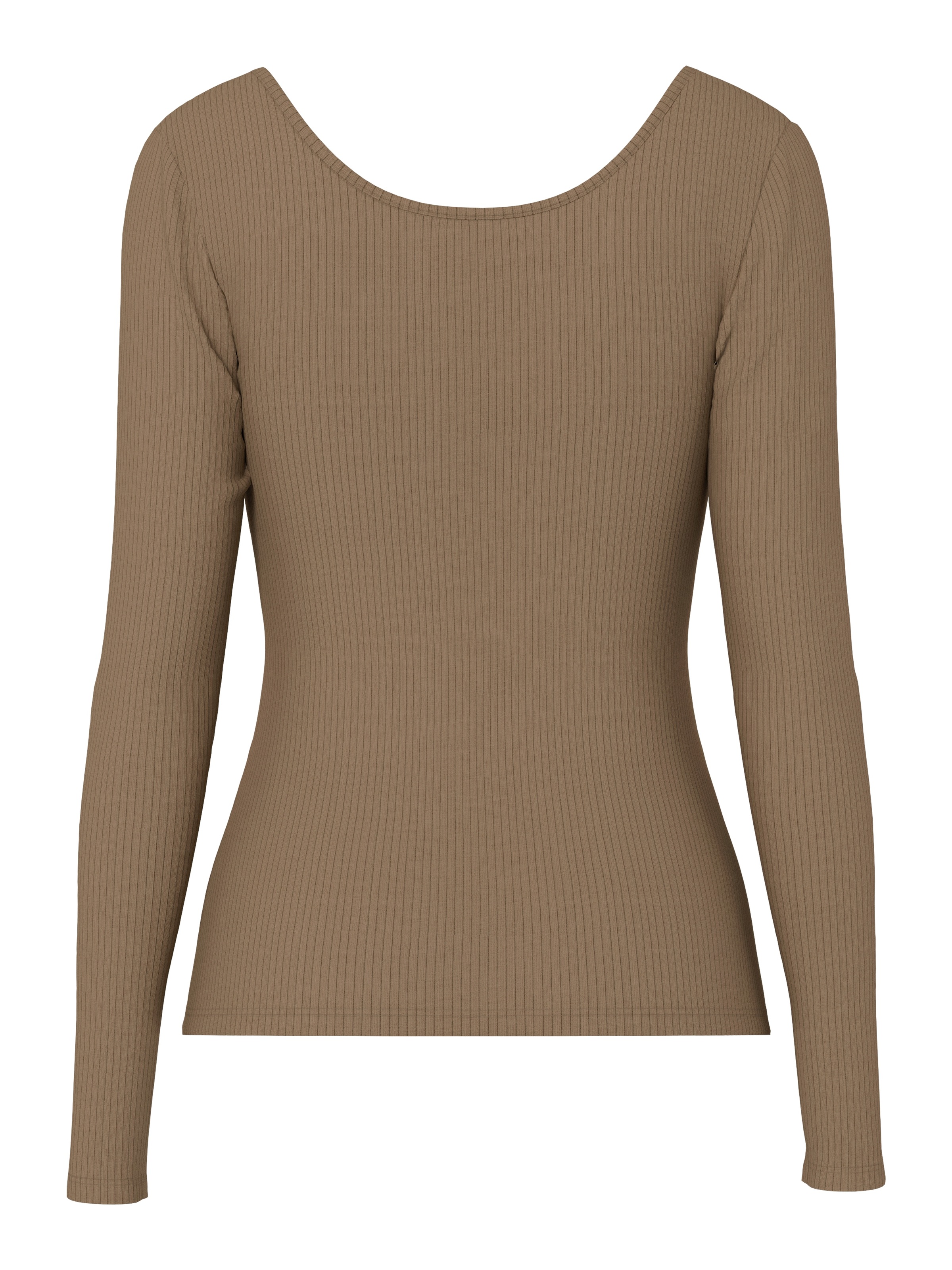 pieces Langarmshirt »PCKITTE LS TOP NOOS BC« Baumwollmischung, slim fit