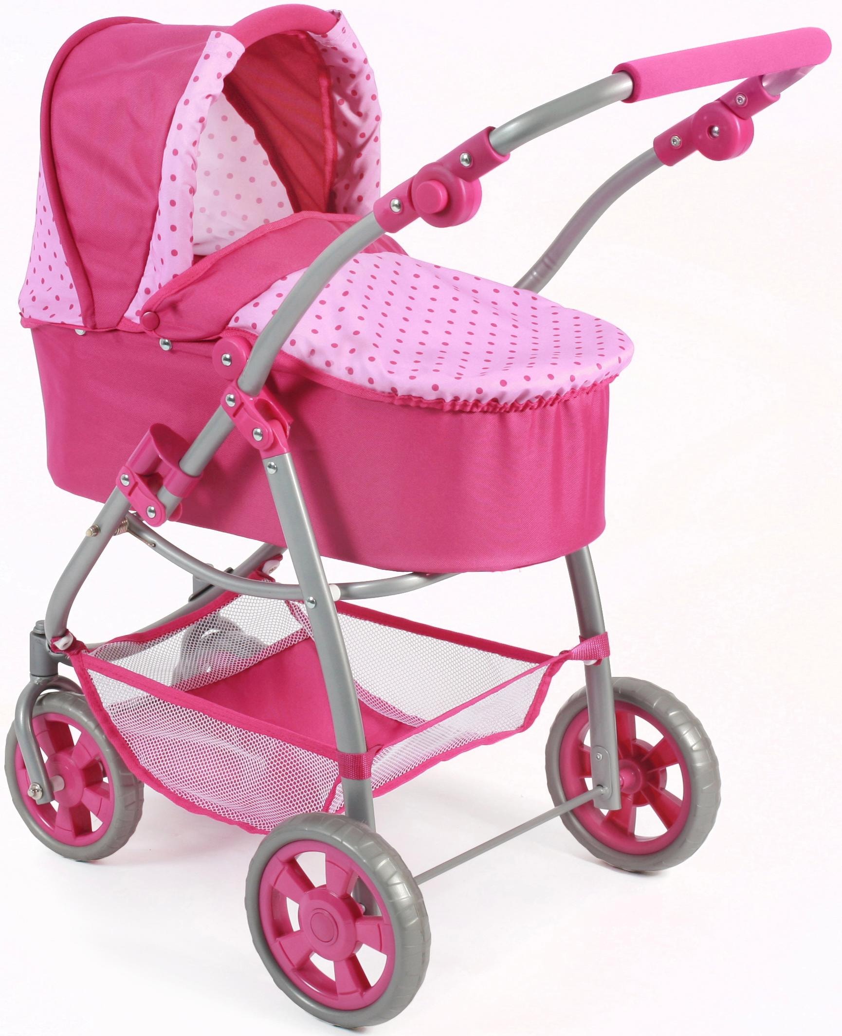 CHIC2000 Kombi-Puppenwagen »Emotion All In 3in1, Pink«, inkl. Babywanne, Babyschale und Sportwagenaufsatz