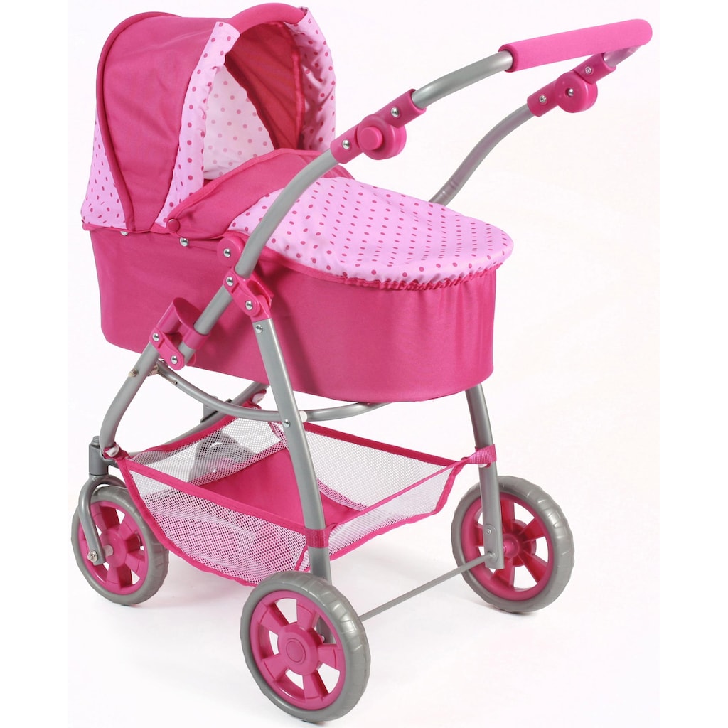 CHIC2000 Kombi-Puppenwagen »Emotion All In 3in1, Pink«, inkl. Babywanne, Babyschale und Sportwagenaufsatz