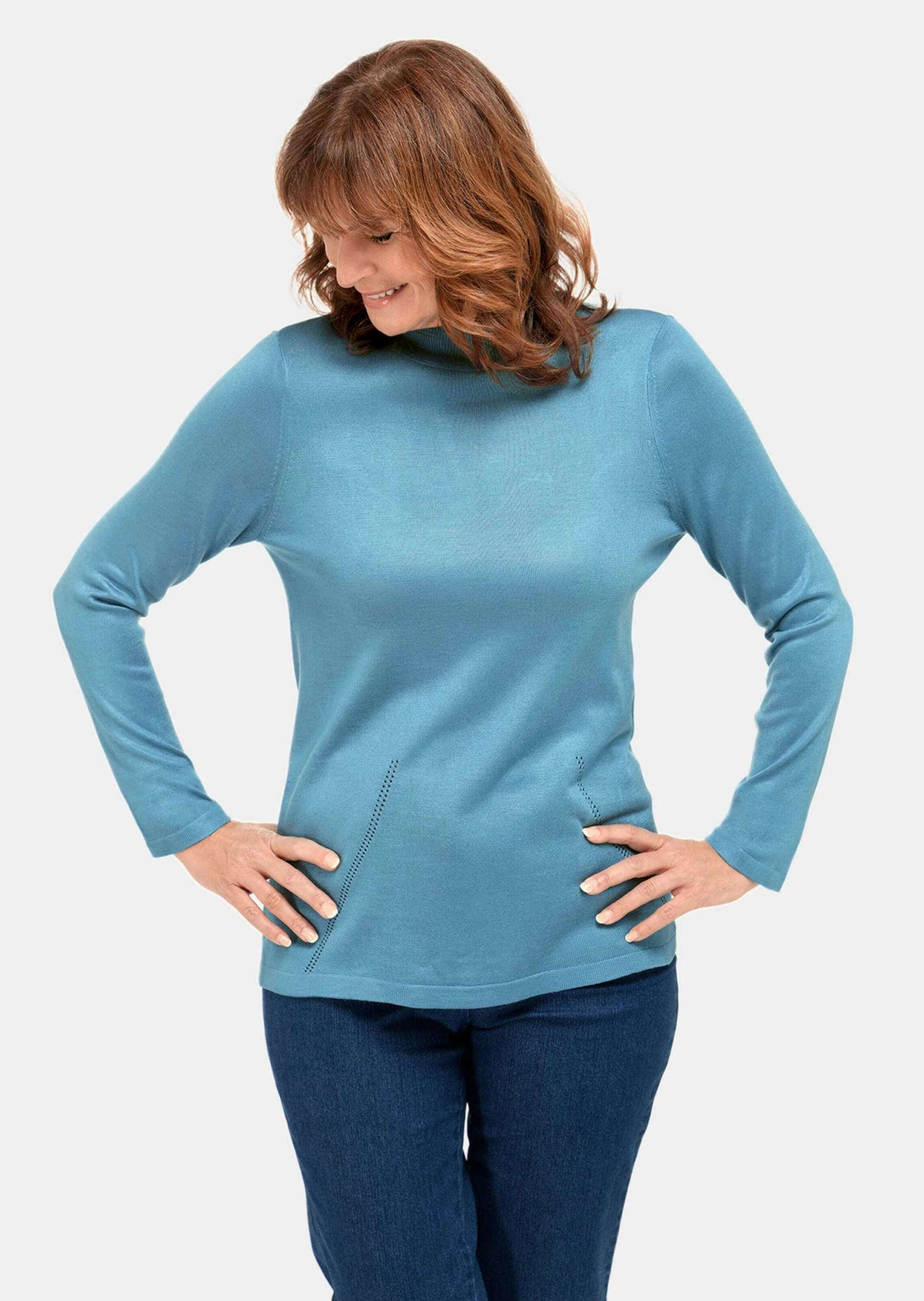 GOLDNER Strickpullover "Kurzgröße Unkomplizierter Stehbundpullover" wie ech günstig online kaufen