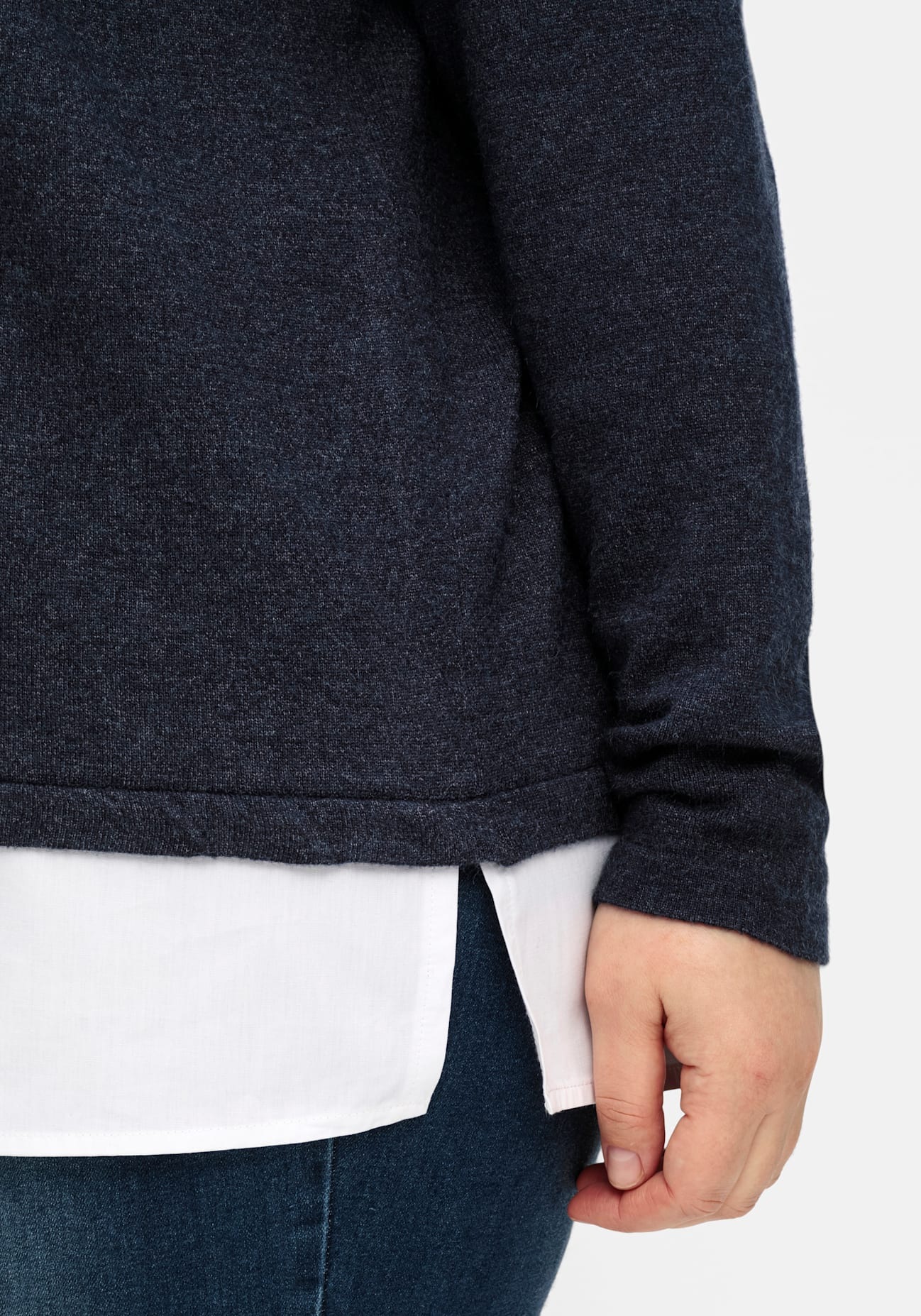 Sheego V-Ausschnitt-Pullover »Strickpullover«