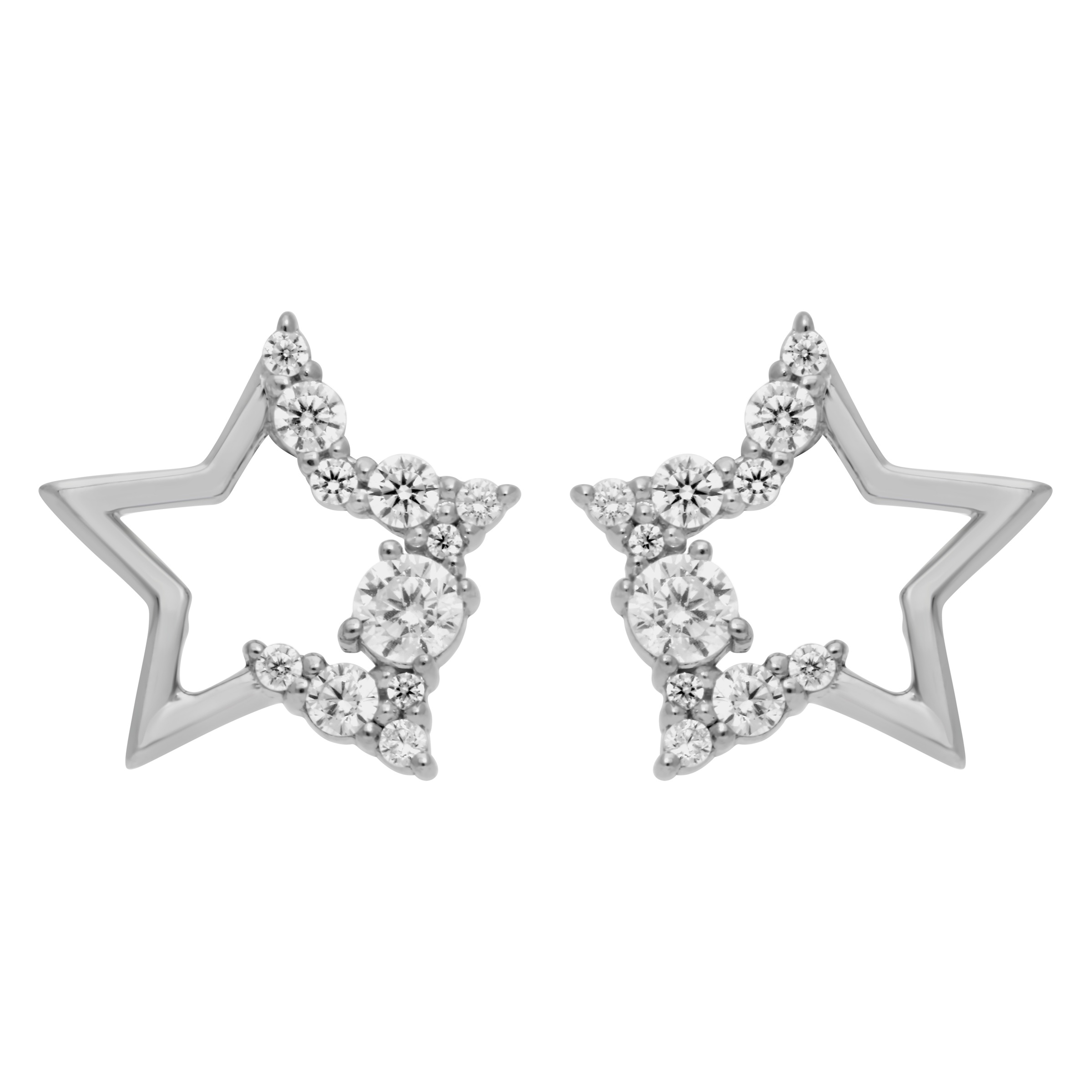 Firetti Paar Ohrstecker »Schmuck Geschenk Silber 925 Ohrschmuck Ohrringe Stern« mit Zirkonia (synth.)