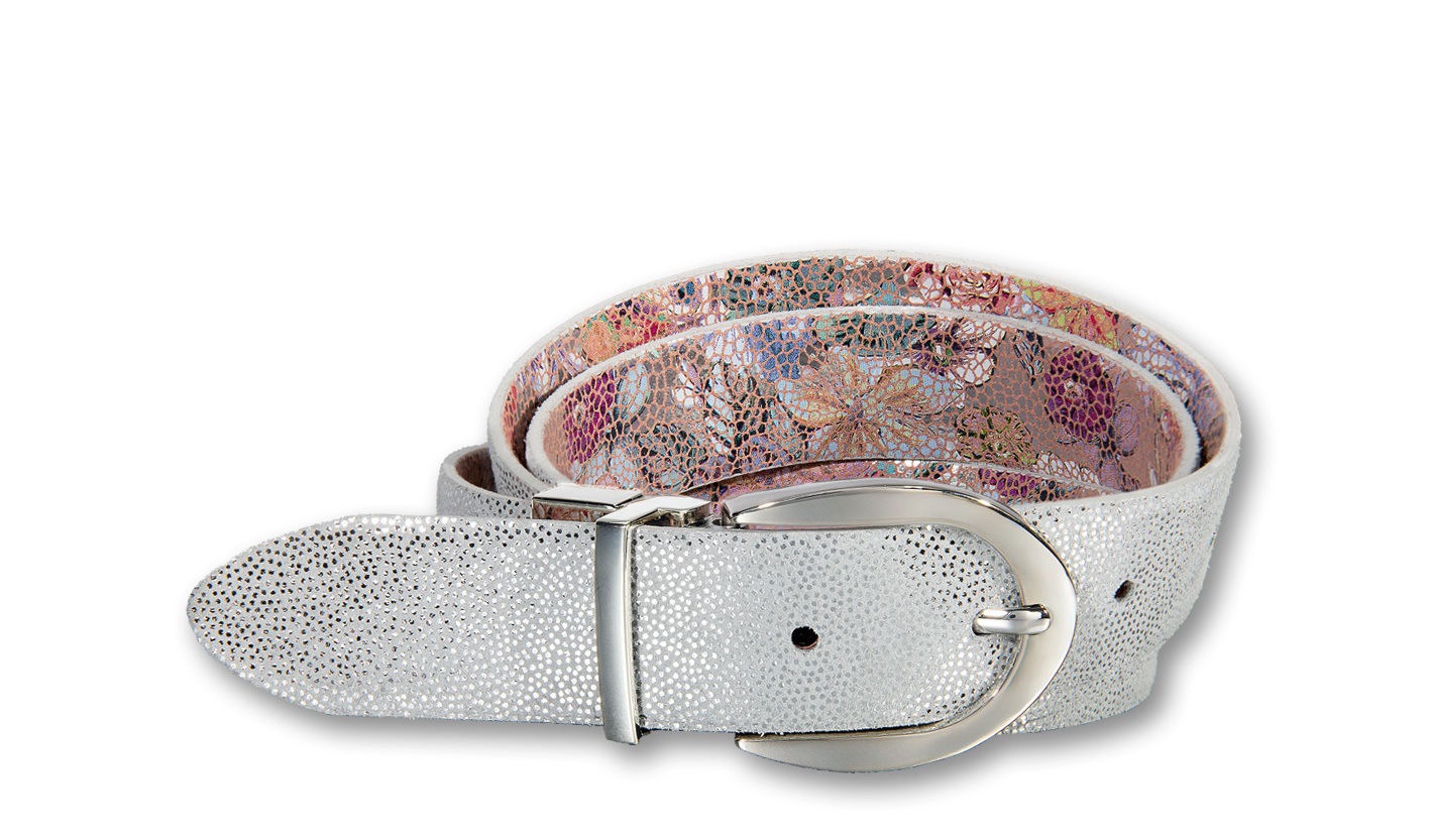 Silbergift Wendegürtel "Wendegürtel mit Flowerpower und Silberglanz" günstig online kaufen