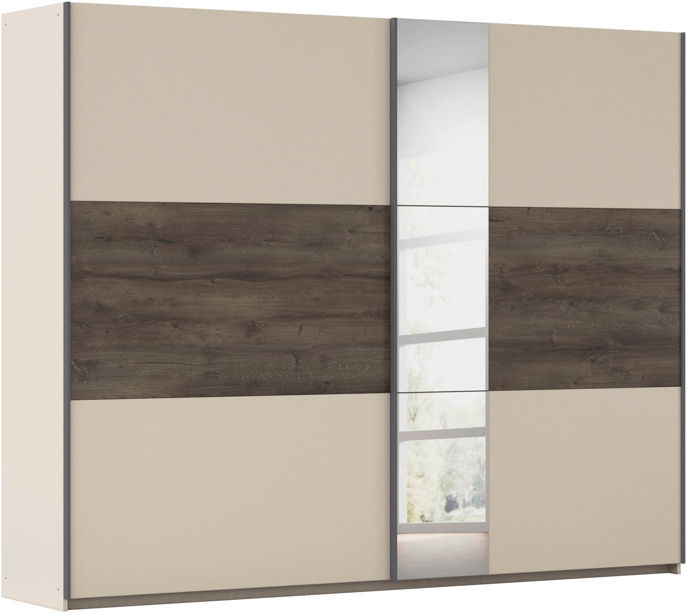 rauch "Kleiderschrank Schrank Garderobe Schlafzimmerschrank SAJO" in 2 Breiten (218, 261 cm) optional mit Spiegel MADE IN GERMANY