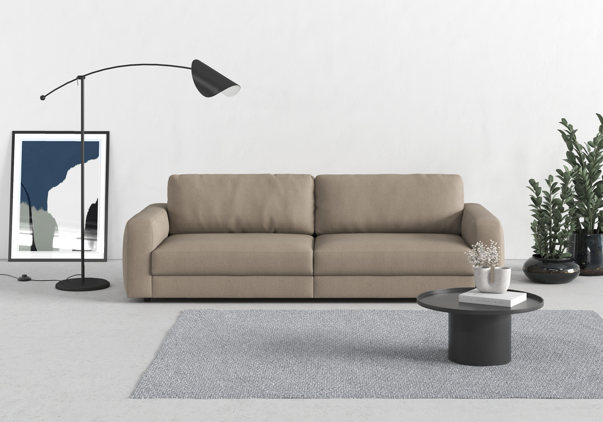 TRENDMANUFAKTUR Big-Sofa »Bourbon«, (2 St.), extra tiefe Sitzfläche, wahlweise mit Sitztiefenverstellung bestellbar