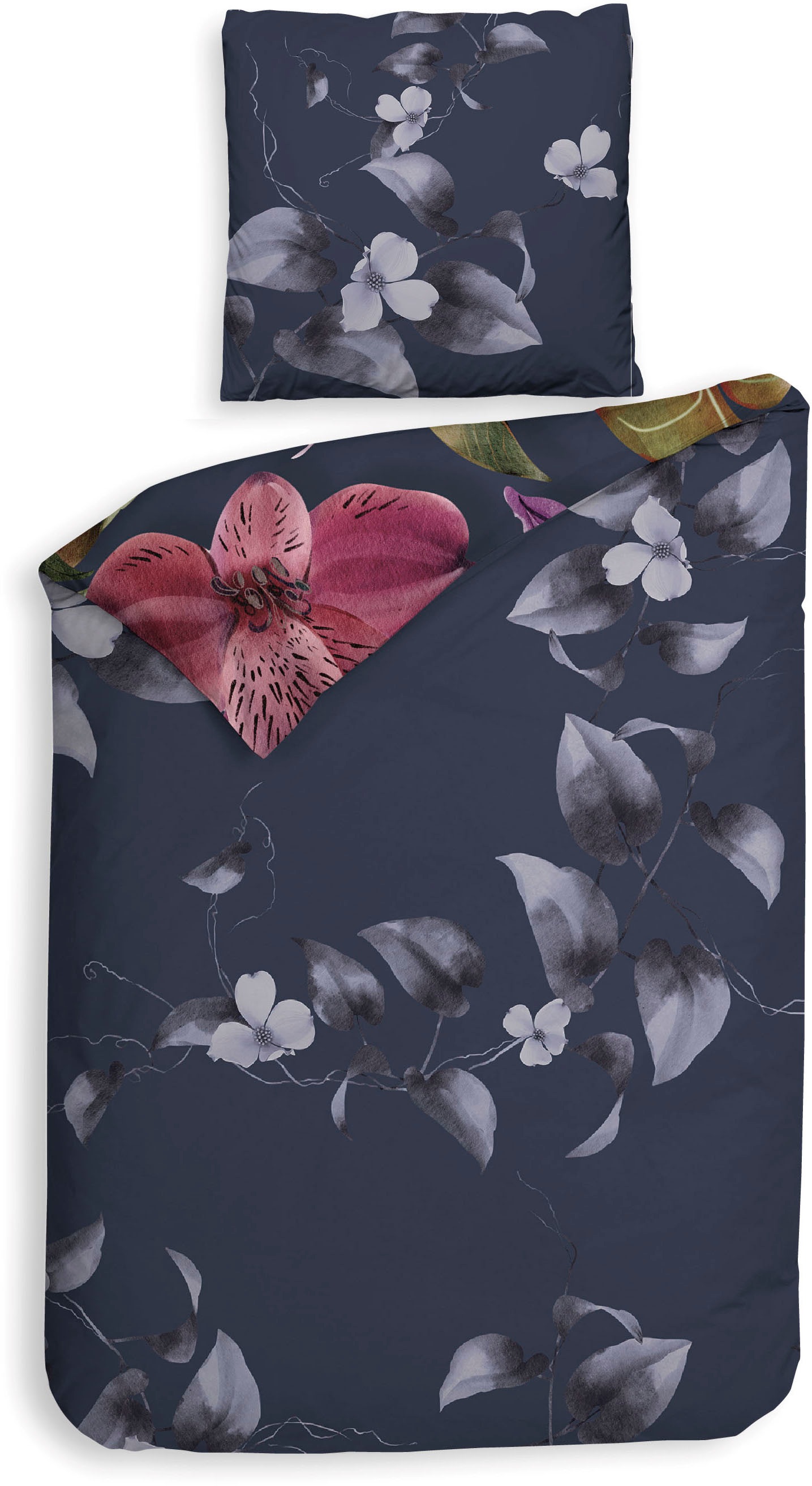Heckett & Lane Bettwäsche »Tropici«, Blumen Design, 100% Baumwolle ab 135x200 cm.