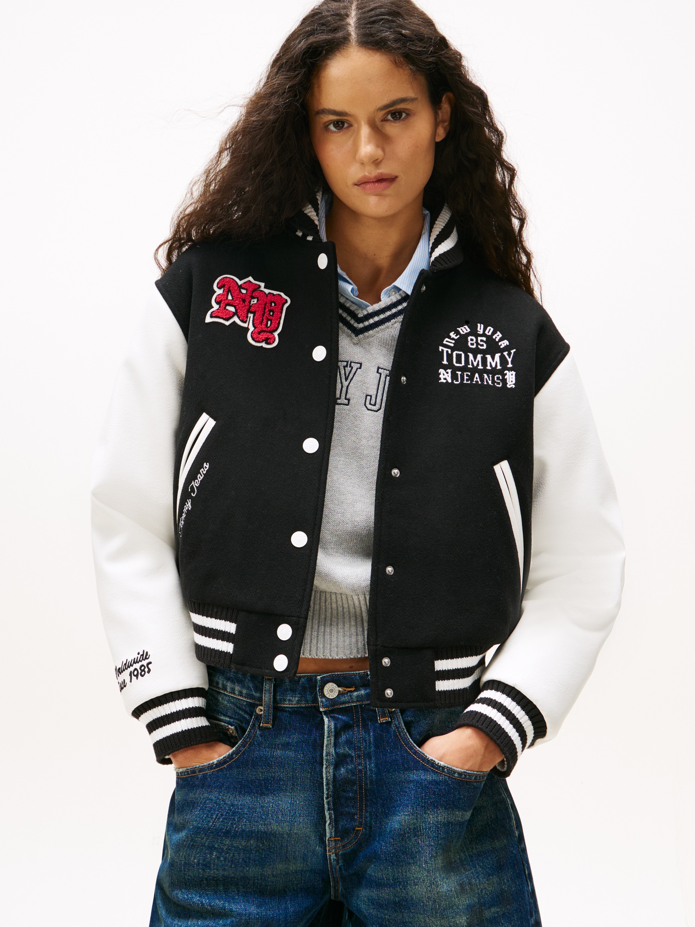 Tommy Jeans Collegejacke "TJW WOOL VARSITY JACKET", mit Wolle günstig online kaufen