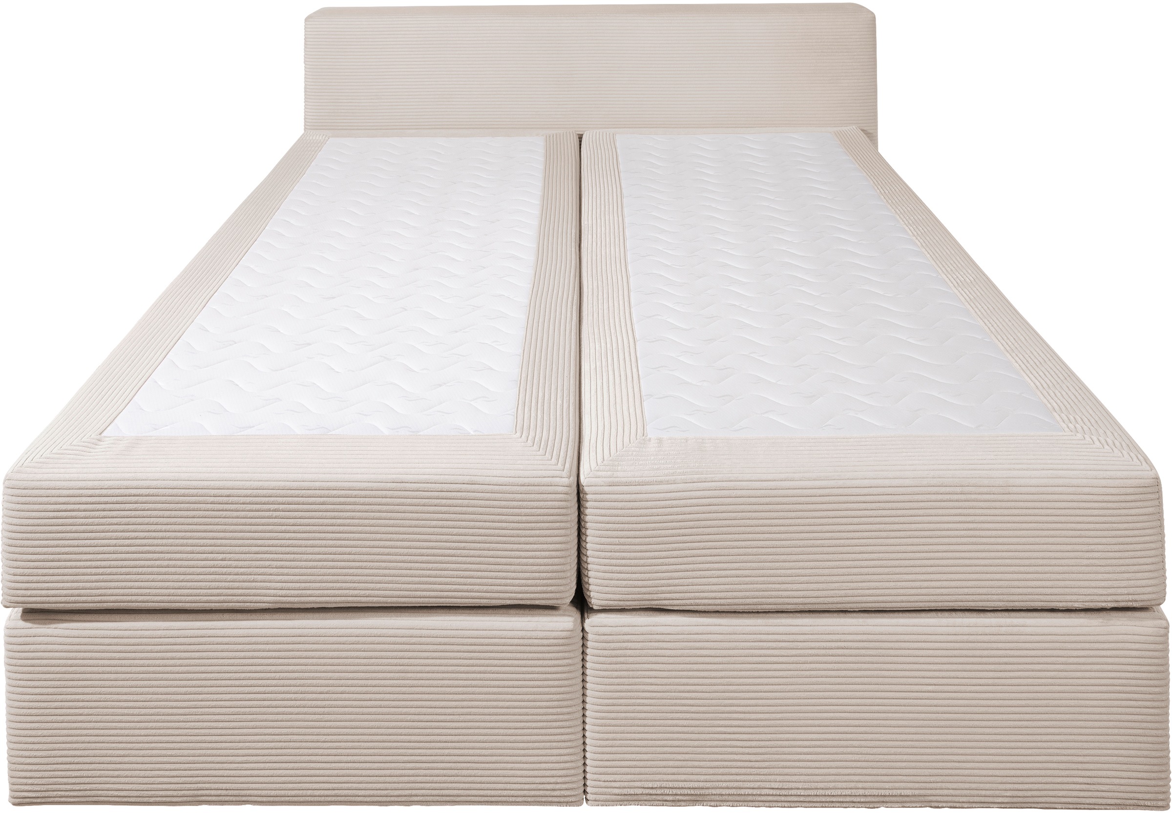 andas Boxspringbett »Åby«, In Cord Bezug, wahlweise mit und ohne Matrazte erhältlich