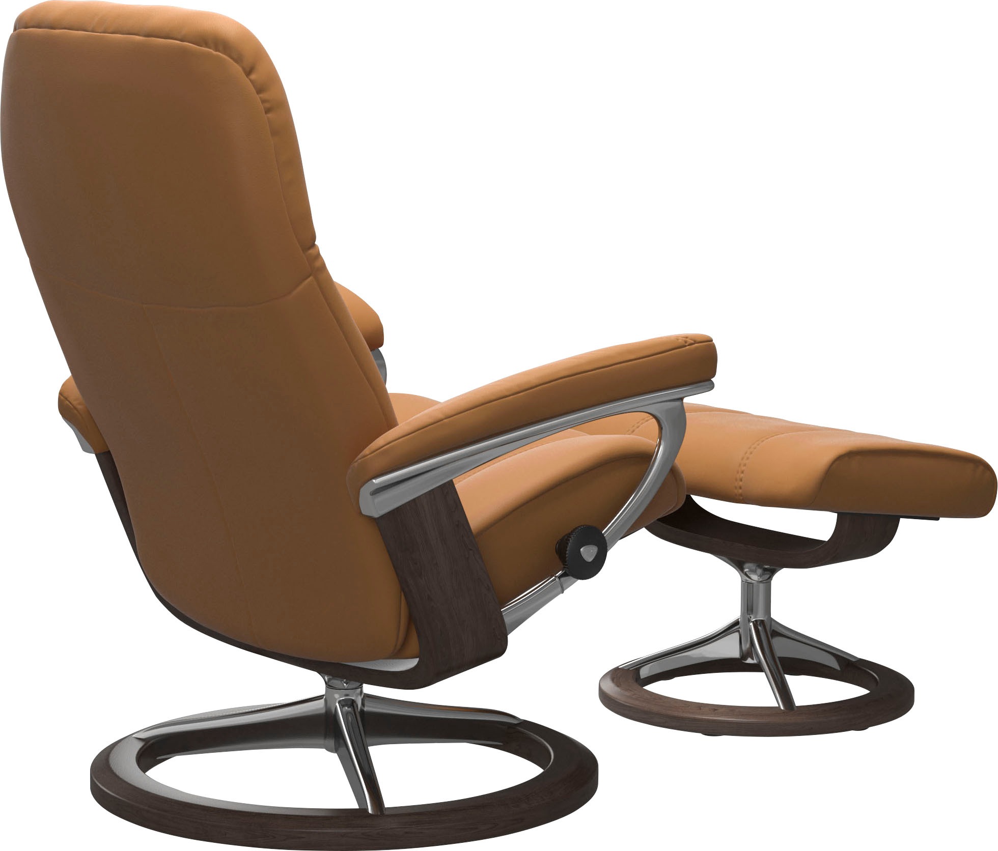 Stressless® Relaxsessel »Consul«, (Set, Relaxsessel mit Hocker), mit Hocker, mit Signature Base, Größe L, Gestell Wenge