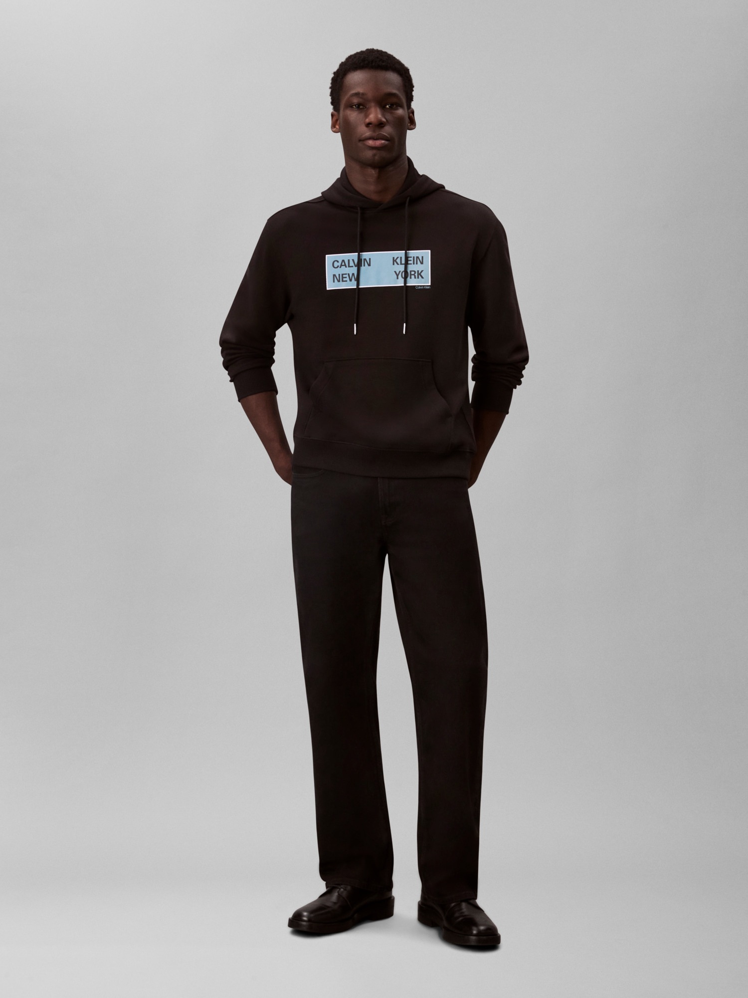 Calvin Klein Jeans Kapuzensweatshirt »LS EU 350TERRY CKNY BOX GRAPHIC«, Mit Rundhalsausschnitt, regular fit