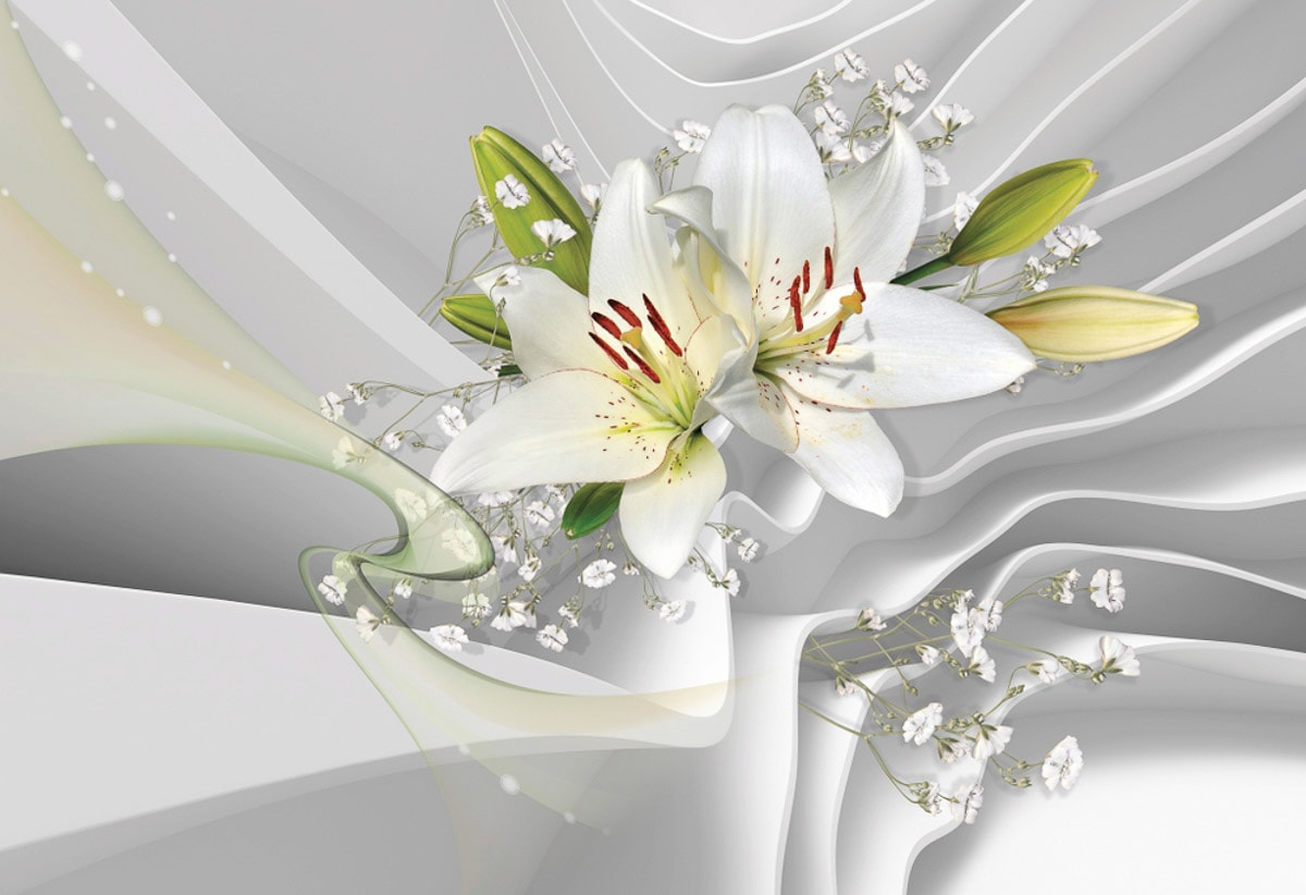 Papermoon Fototapete "Muster mit Blumen" günstig online kaufen