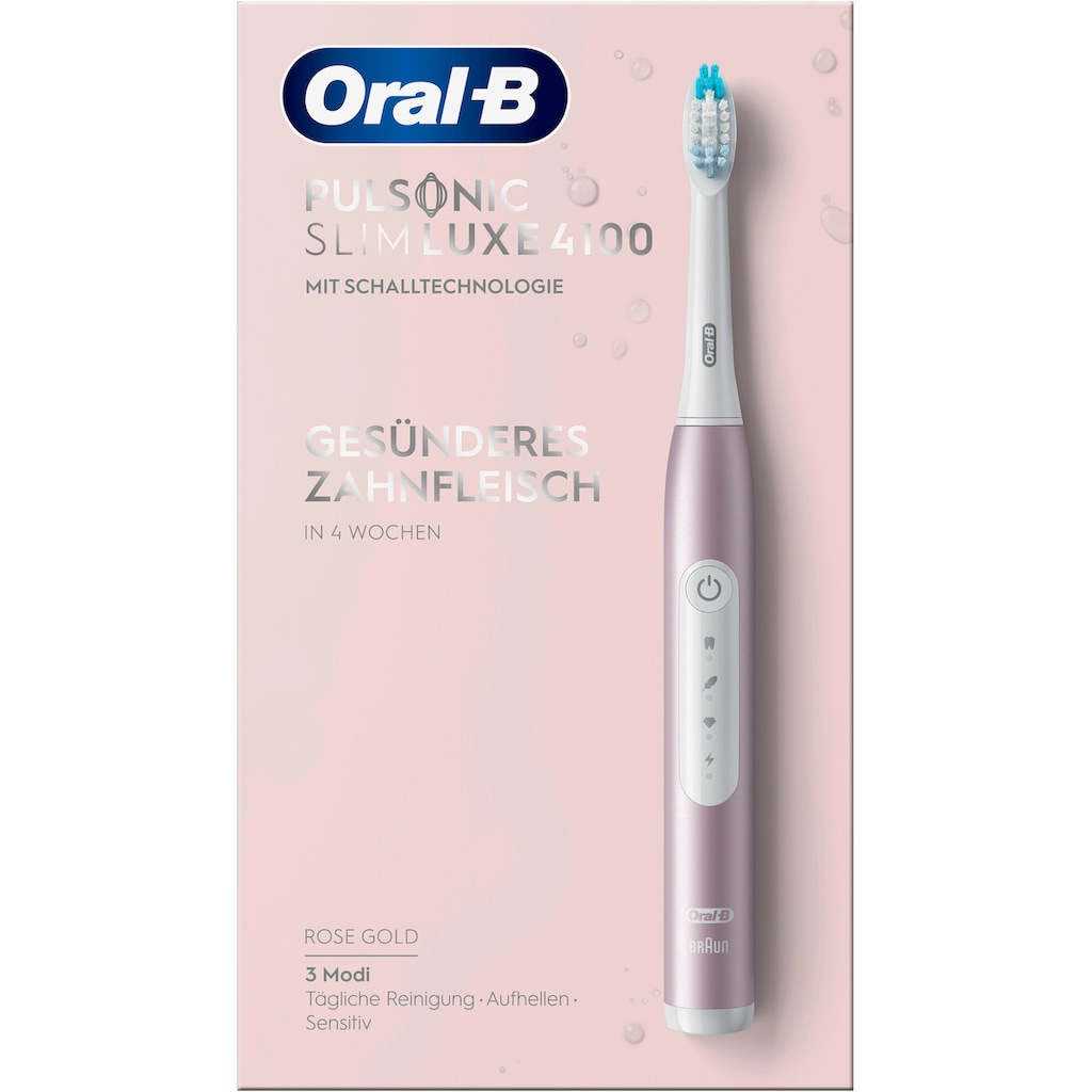 Oral B Schallzahnbürste »Pulsonic Slim Luxe 4100«, 2 St. Aufsteckbürsten