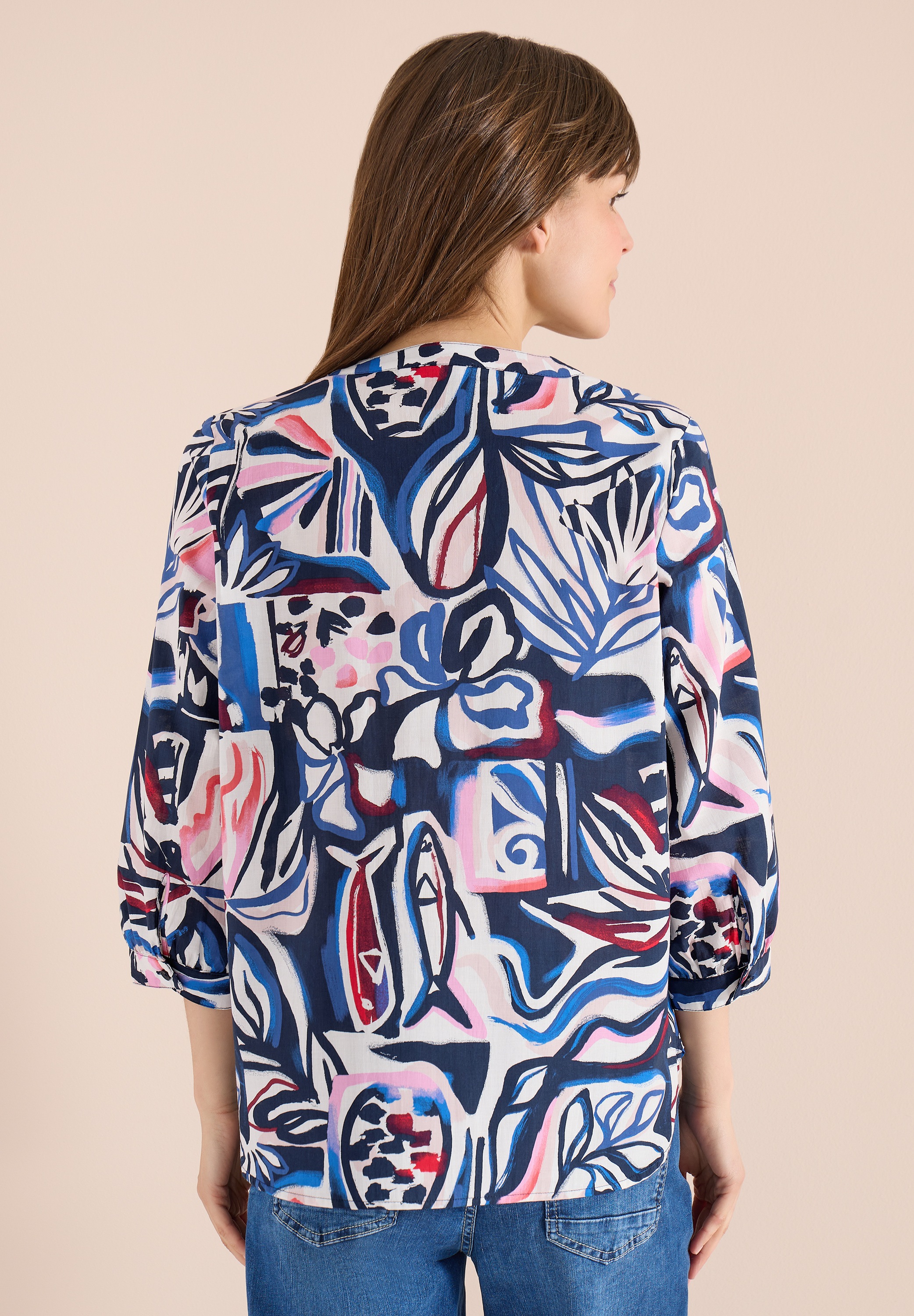 Cecil Langarmbluse aus reiner Baumwolle günstig online kaufen