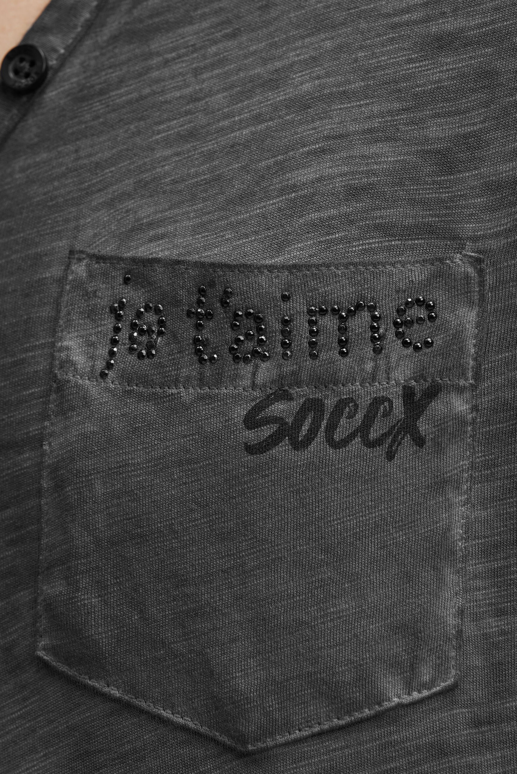 SOCCX Langarmshirt mit Brusttasche