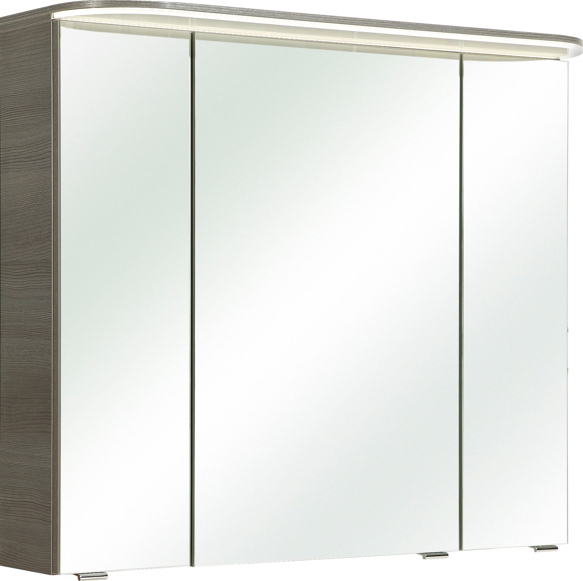 Saphir Spiegelschrank »Balto Sprint Badschrank mit LED-Lichtkranz, 85,2 cm breit, 3 Türen«, Schalter-/ Steckdosenkombination, inkl. Türdämpfer, 693LM, 12V LED