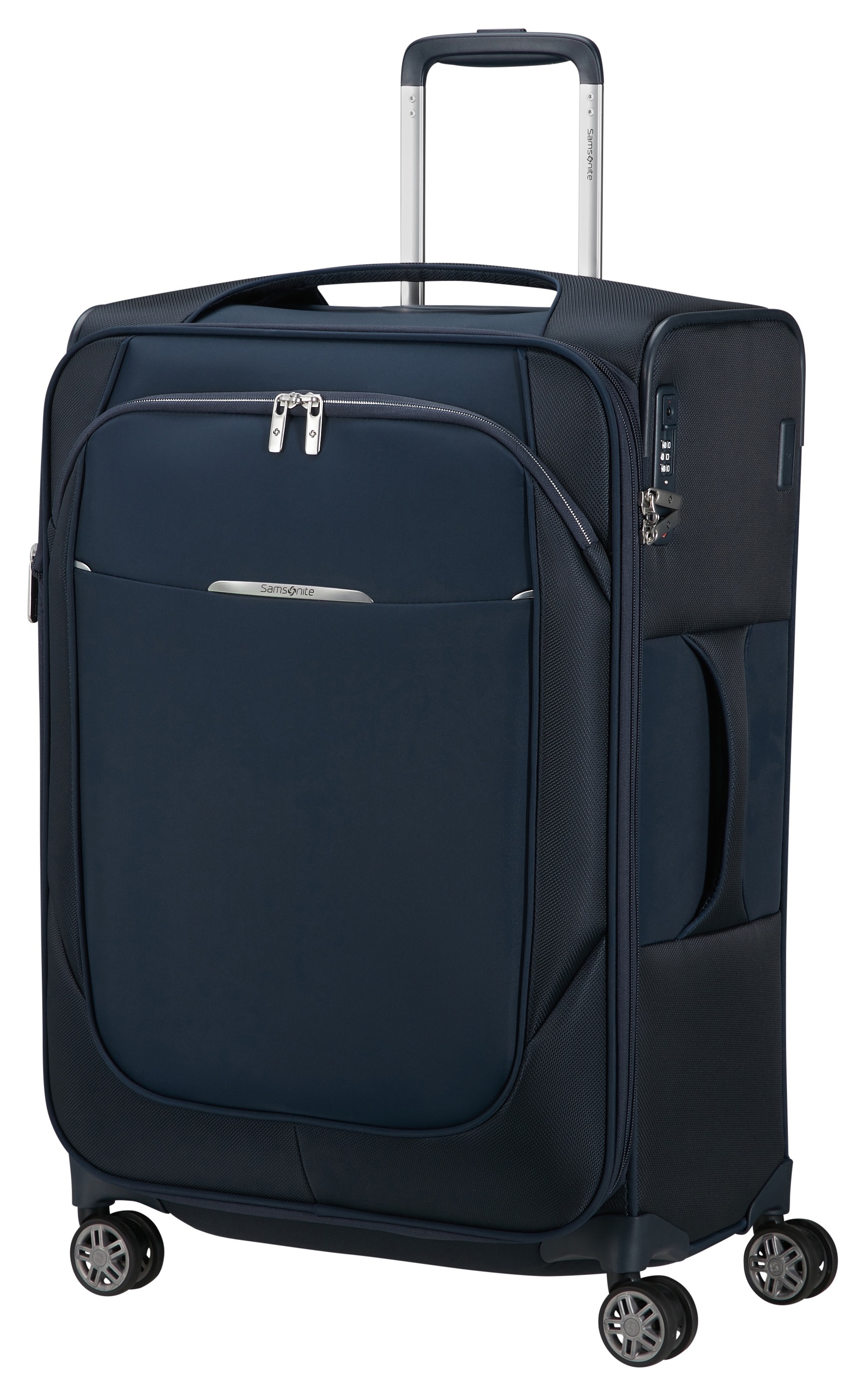 Samsonite Weichgepäck-Trolley »RE-LITE, verschiedene Größen und Farben«, (Set, 2 St., mit 2 Packwürfeln), 4 Rollen, Reisekoffer TSA-Schloss Stickerbogen Volumenerweiterung Laptopfach