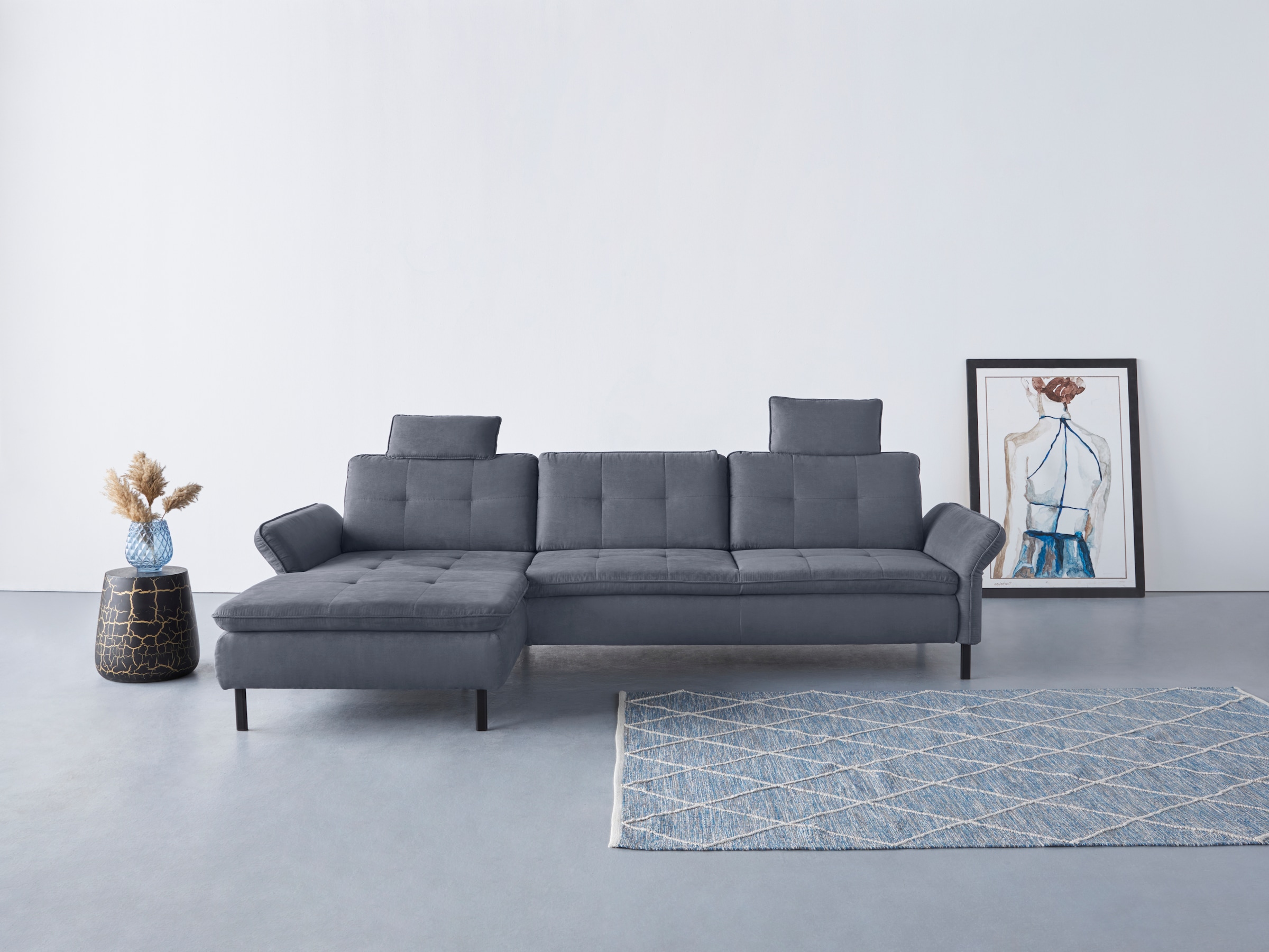 Home affaire Ecksofa "Birkholm L-Form" Armlehnverstellung, auch in Easy Cle günstig online kaufen