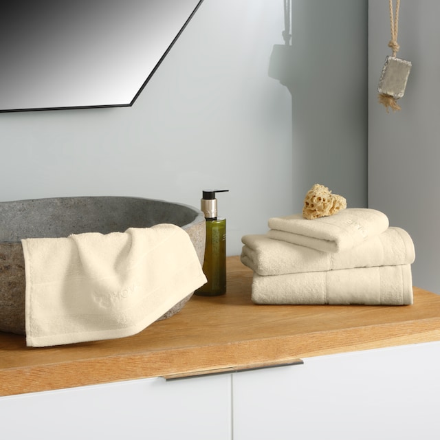 my home Handtuch Set »Aiden«, Set, 4 tlg., Frottier, Handtücher mit  Markenlogo Bordüre, Handtuch-Set aus 100% Baumwolle auf Rechnung | BAUR