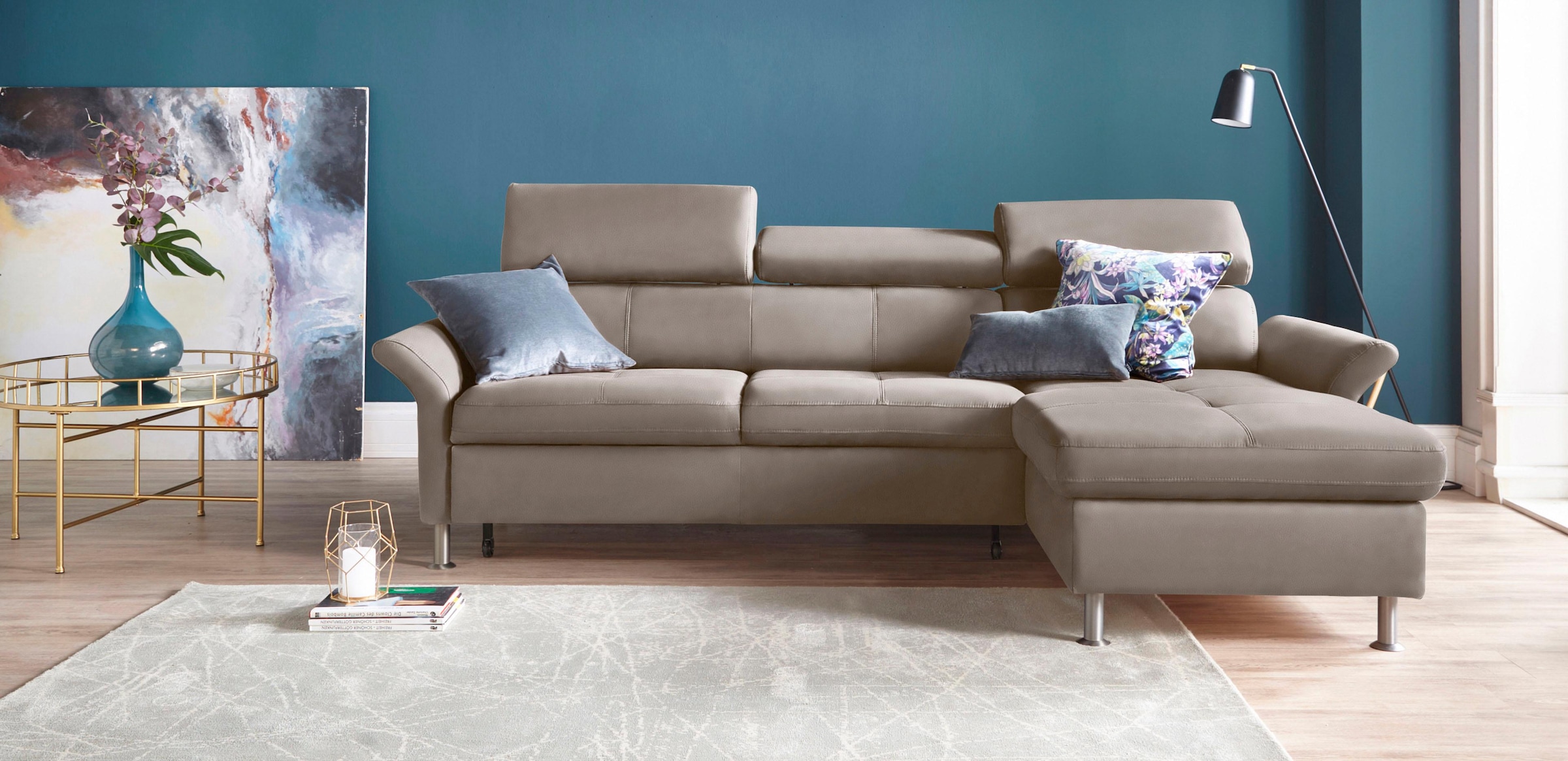 exxpo - sofa fashion Ecksofa "Maretto, bequem & komfortabel, bodenfrei, Bre günstig online kaufen