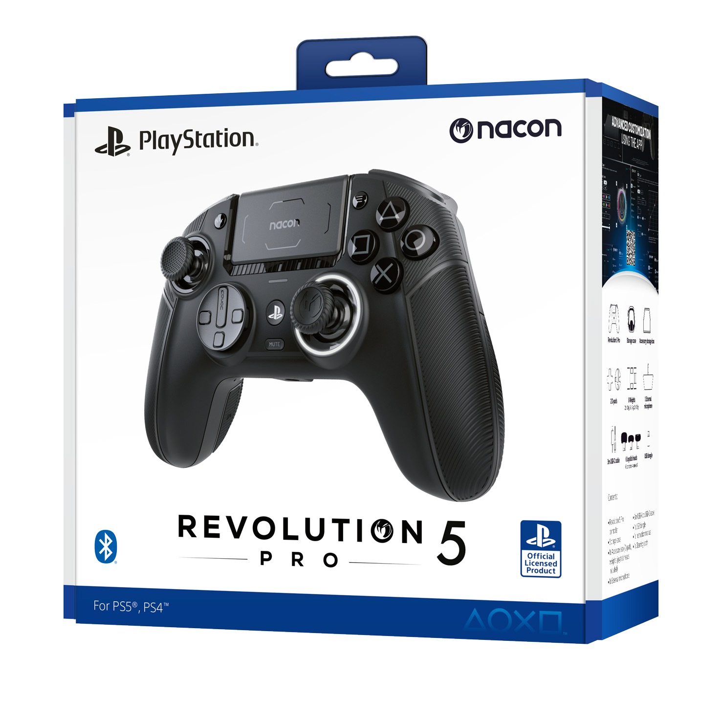 nacon Gaming-Controller »Revolution 5 Pro, PS5, PS4 & PC«, kabellos & kabelgeb., personalisierbar, 60+ Anpassungsmöglichkeiten