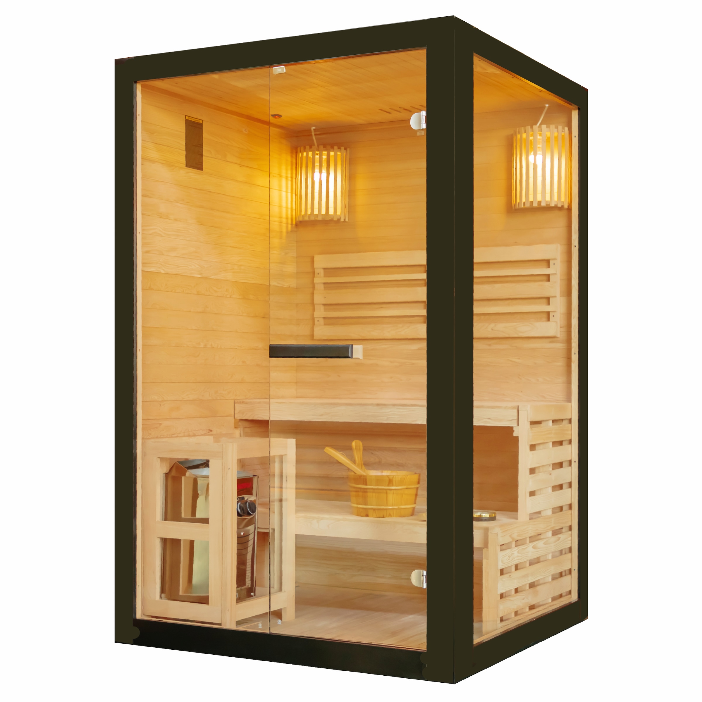 Sanotechnik Sauna »PANORAMA black«