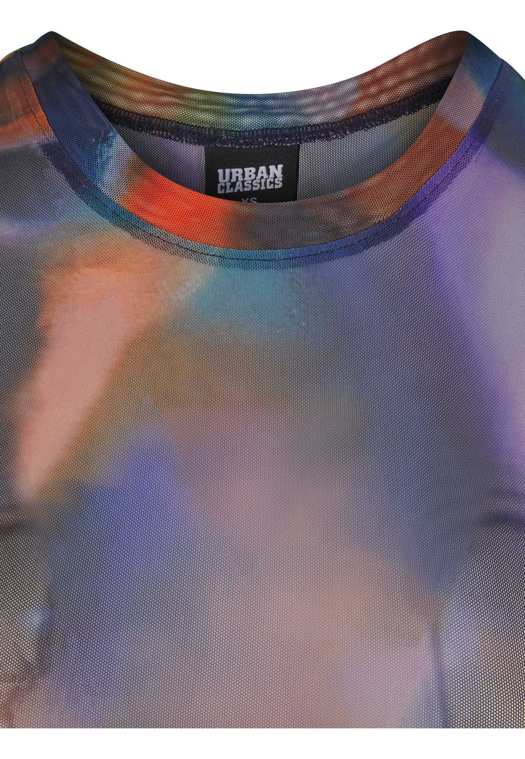 URBAN CLASSICS T-Shirt »Urban Classics Damen Ladies AOP Mesh Tee« 1 Stk.