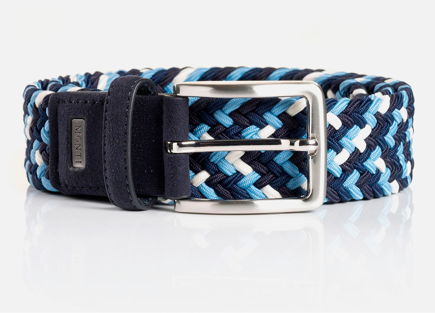 MONTI Flechtgürtel, 3,5 cm breit, Elastischer Flechtgürtel, mit Velourleder günstig online kaufen