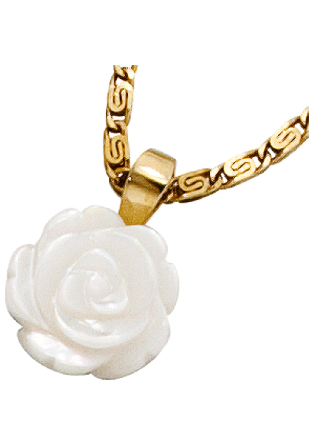 JOBO Blumenanhänger »Anhänger Rose« ()  333 Gold mit Perlmutt